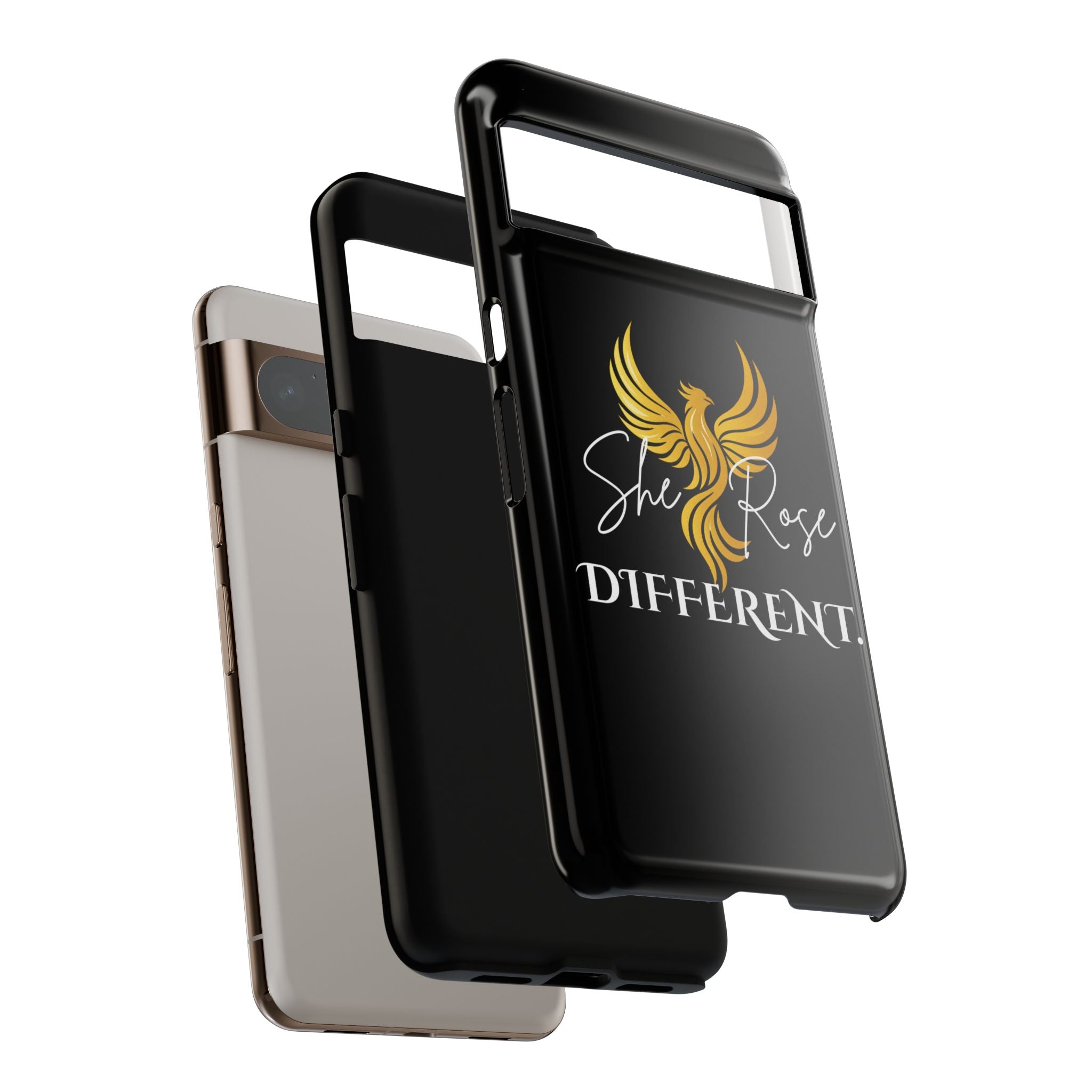 She Rose Different™ Phone Case — Black