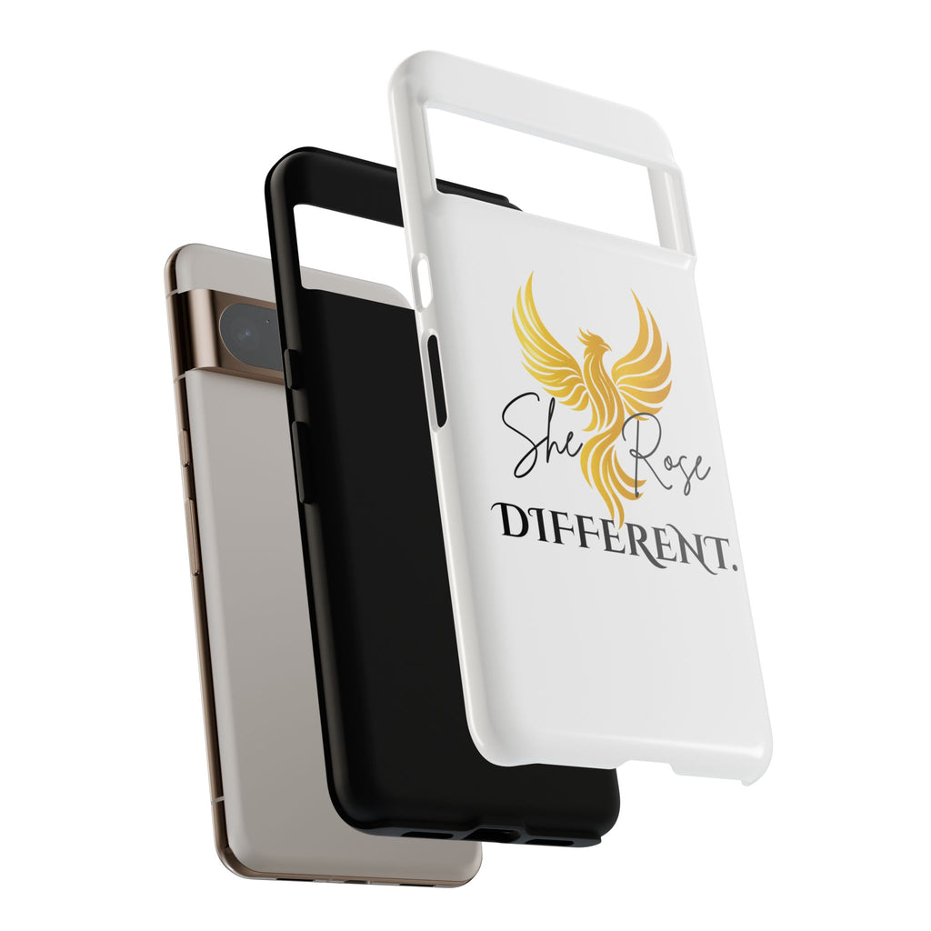 She Rose Different™ Phone Case —  Inspirational Gold Phoenix Design
