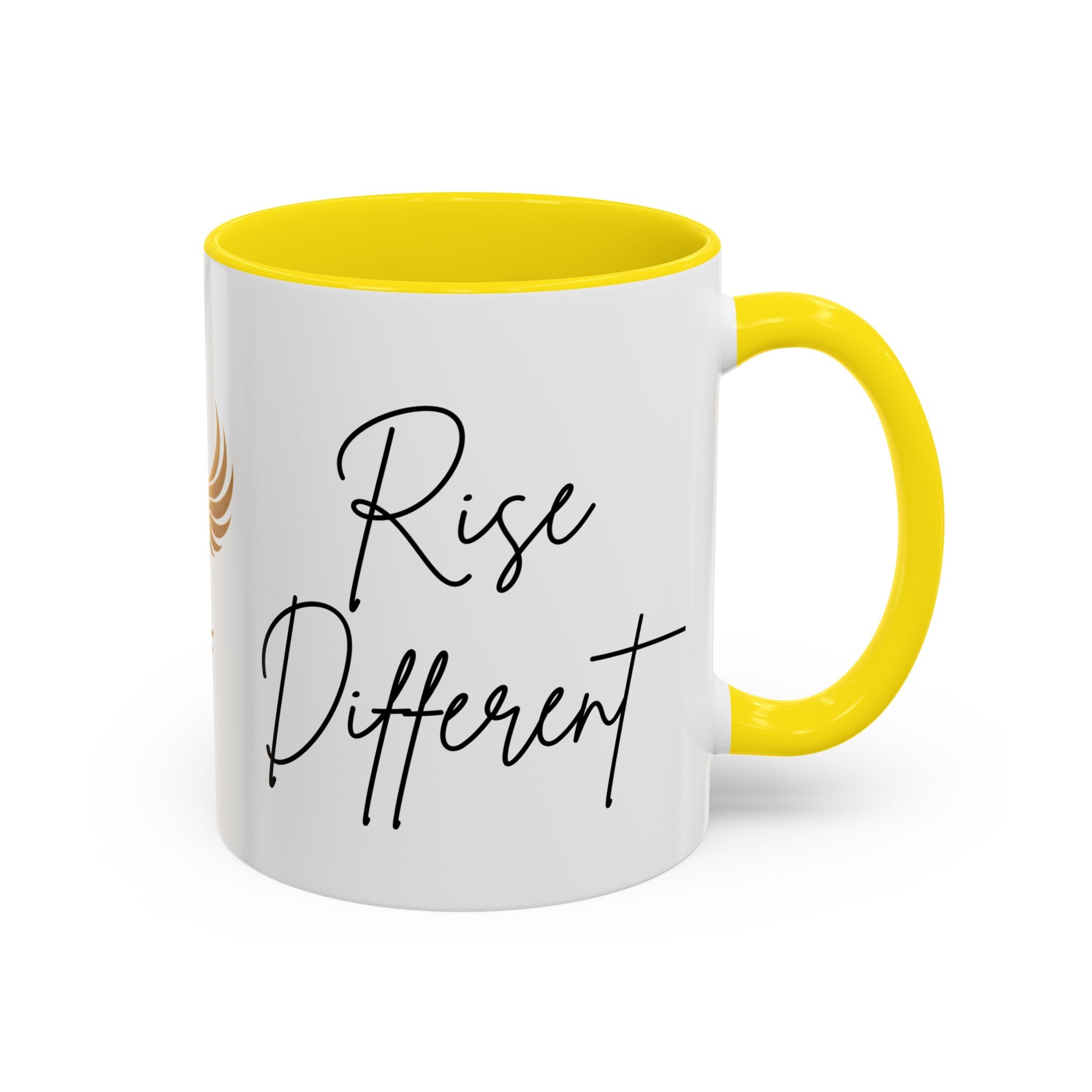 Rise Different™ Accent Coffee Mug — Inspirational Phoenix Coffee Cup (11 oz)