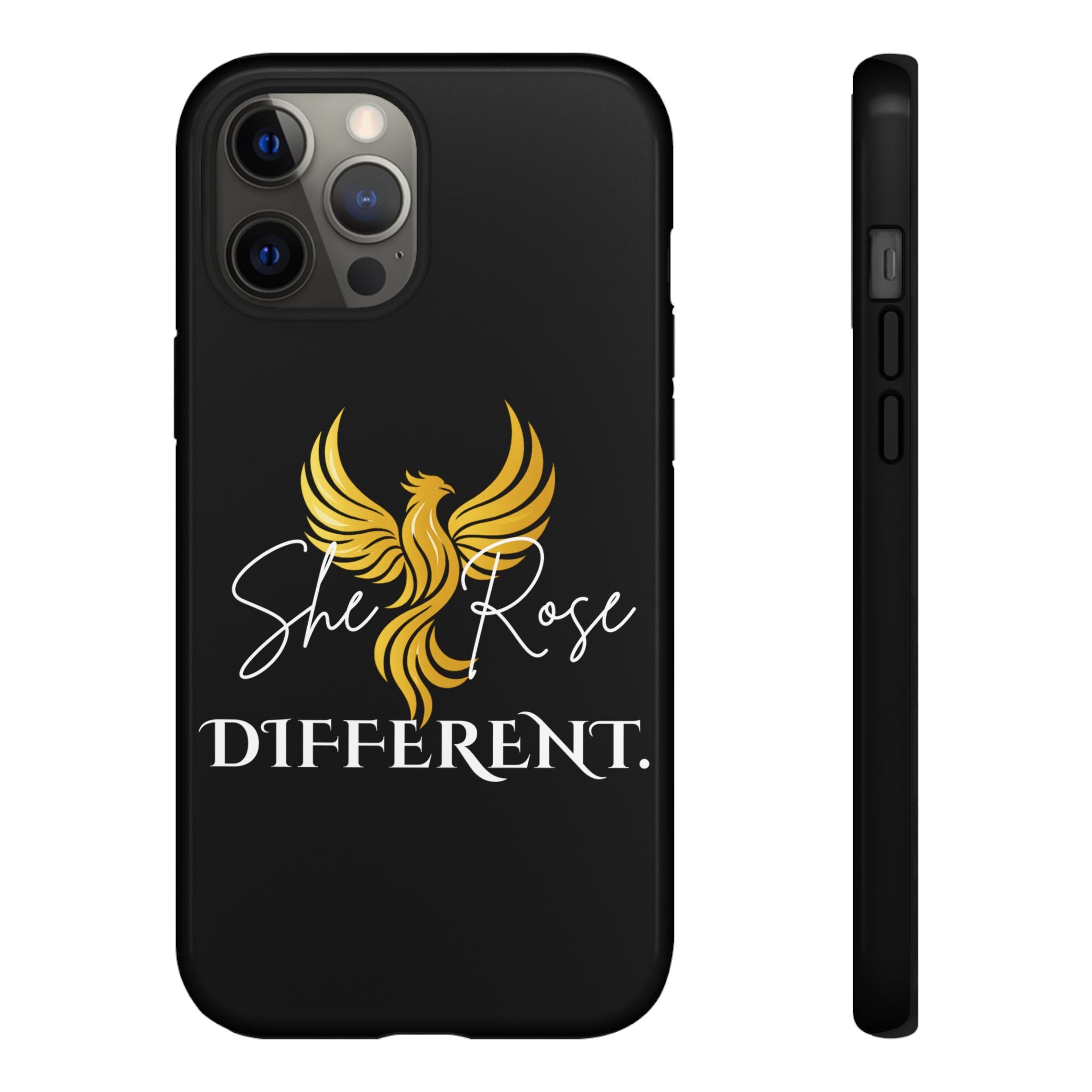 She Rose Different™ Phone Case — Black