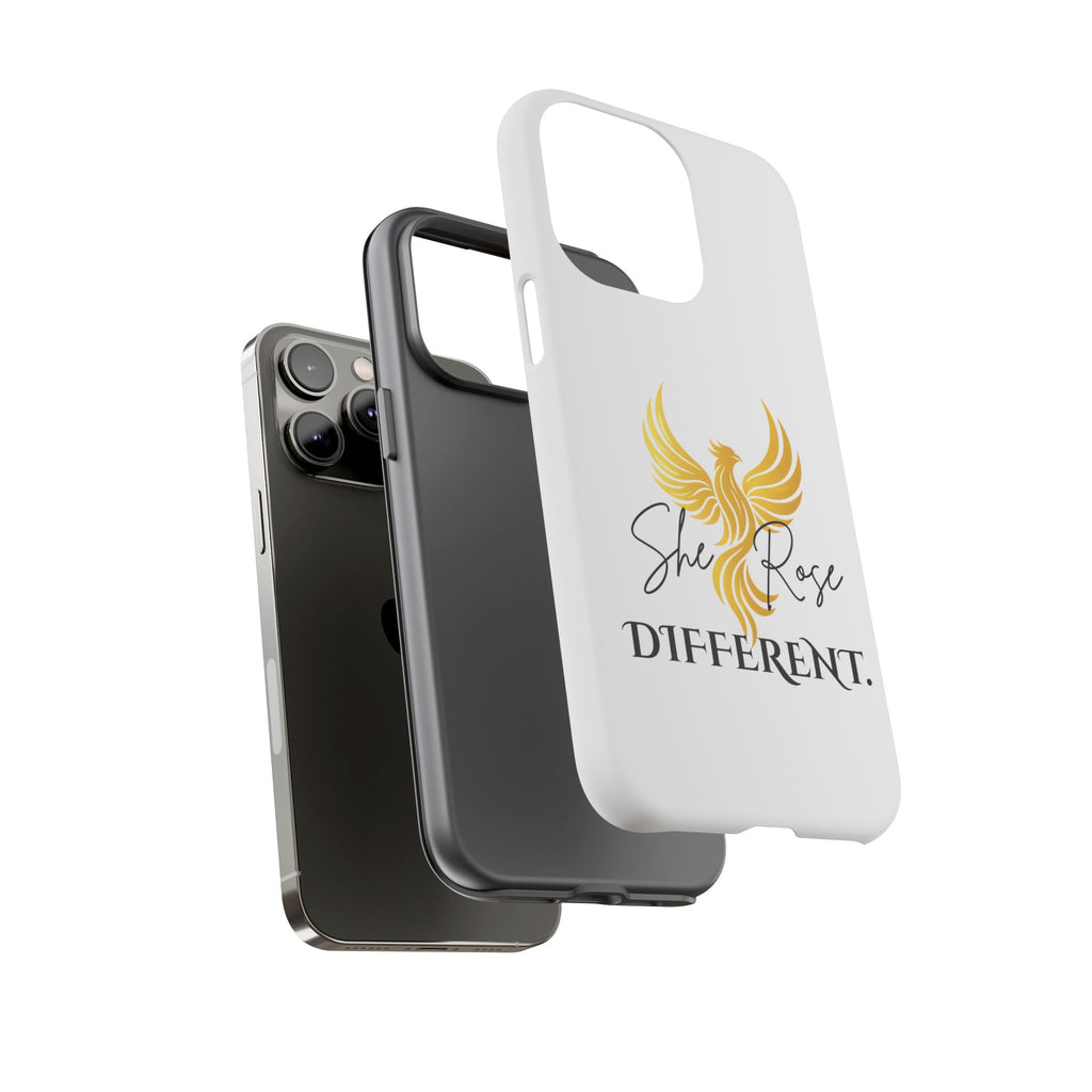 She Rose Different™ Phone Case —  Inspirational Gold Phoenix Design