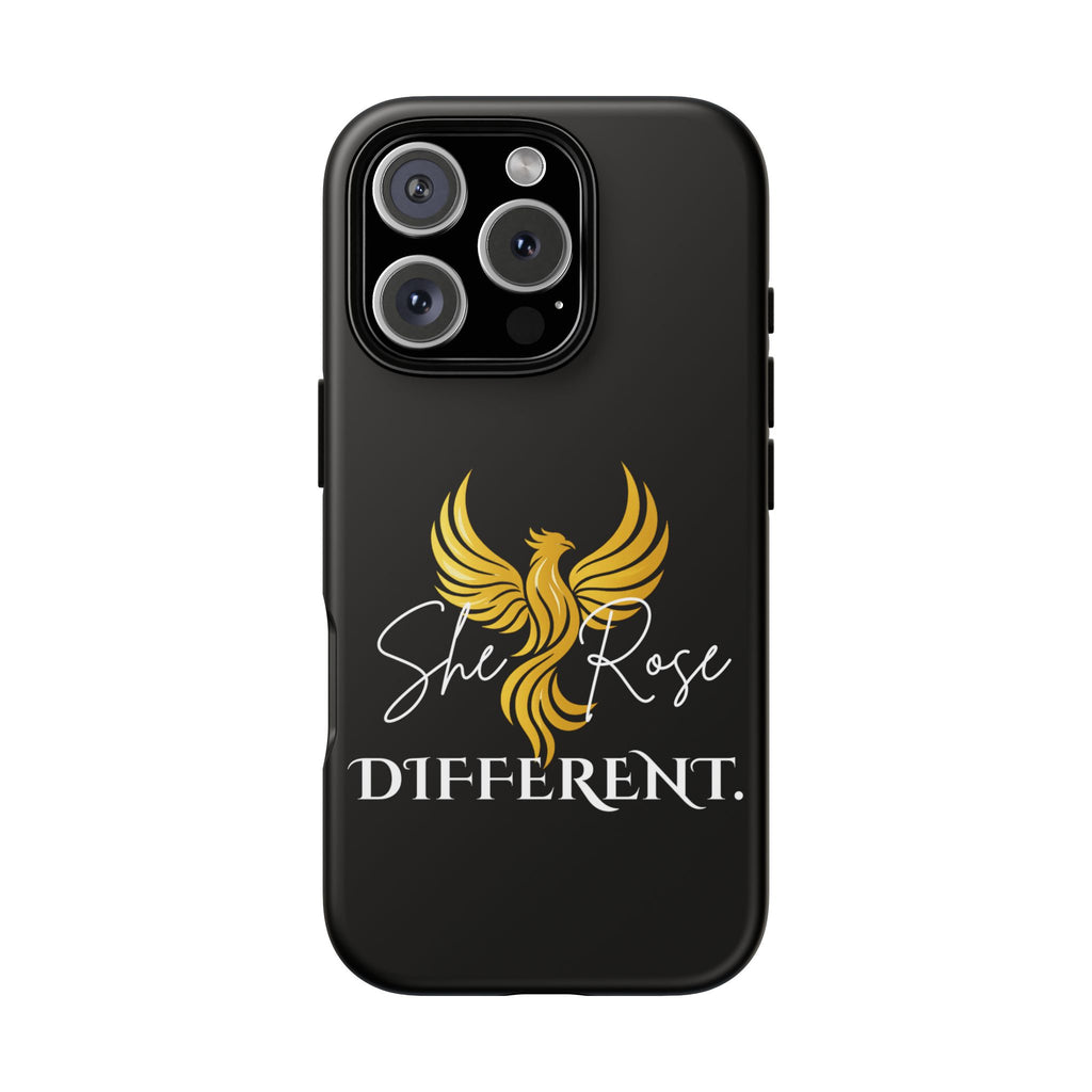 She Rose Different™ Phone Case — Black
