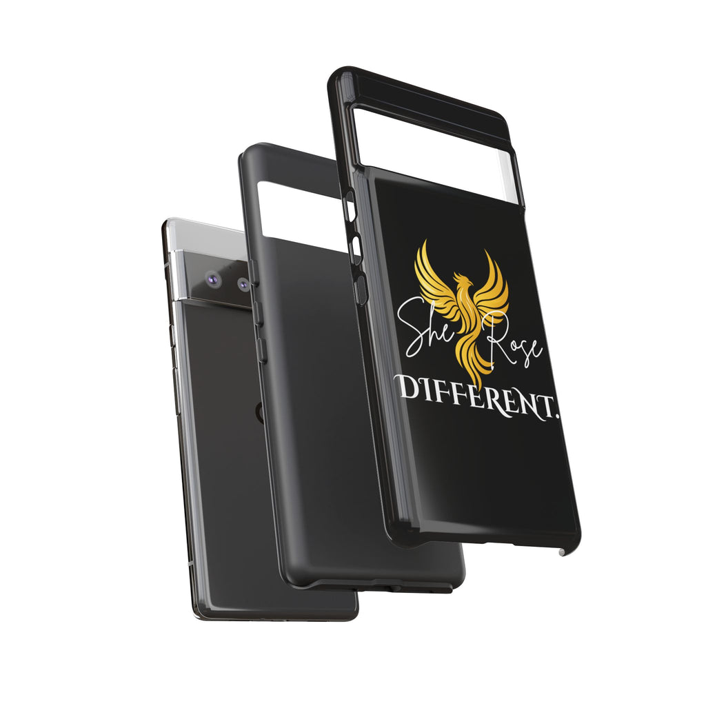 She Rose Different™ Phone Case — Black