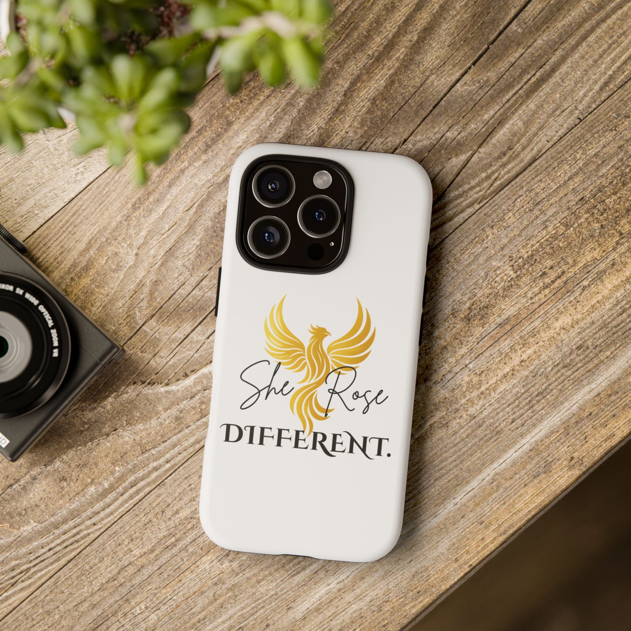 She Rose Different™ Phone Case —  Inspirational Gold Phoenix Design