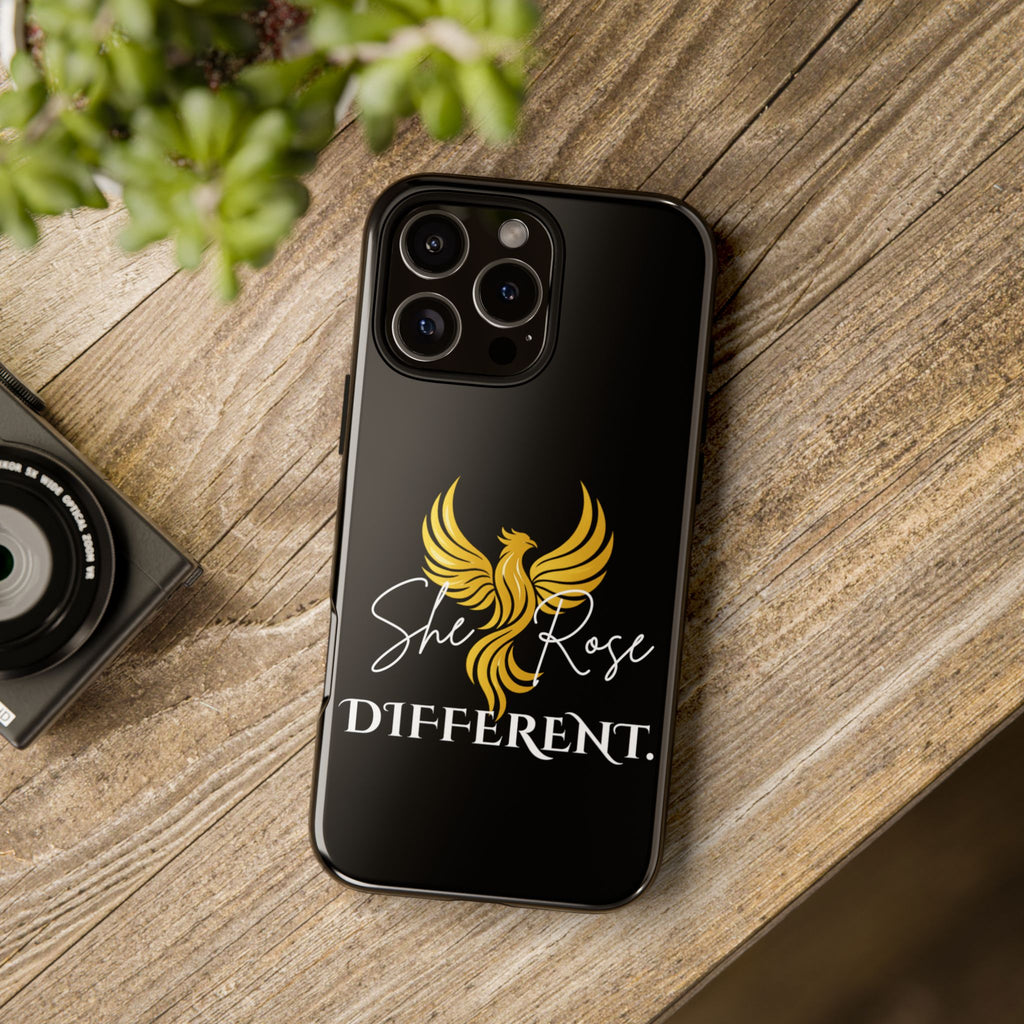 She Rose Different™ Phone Case — Black