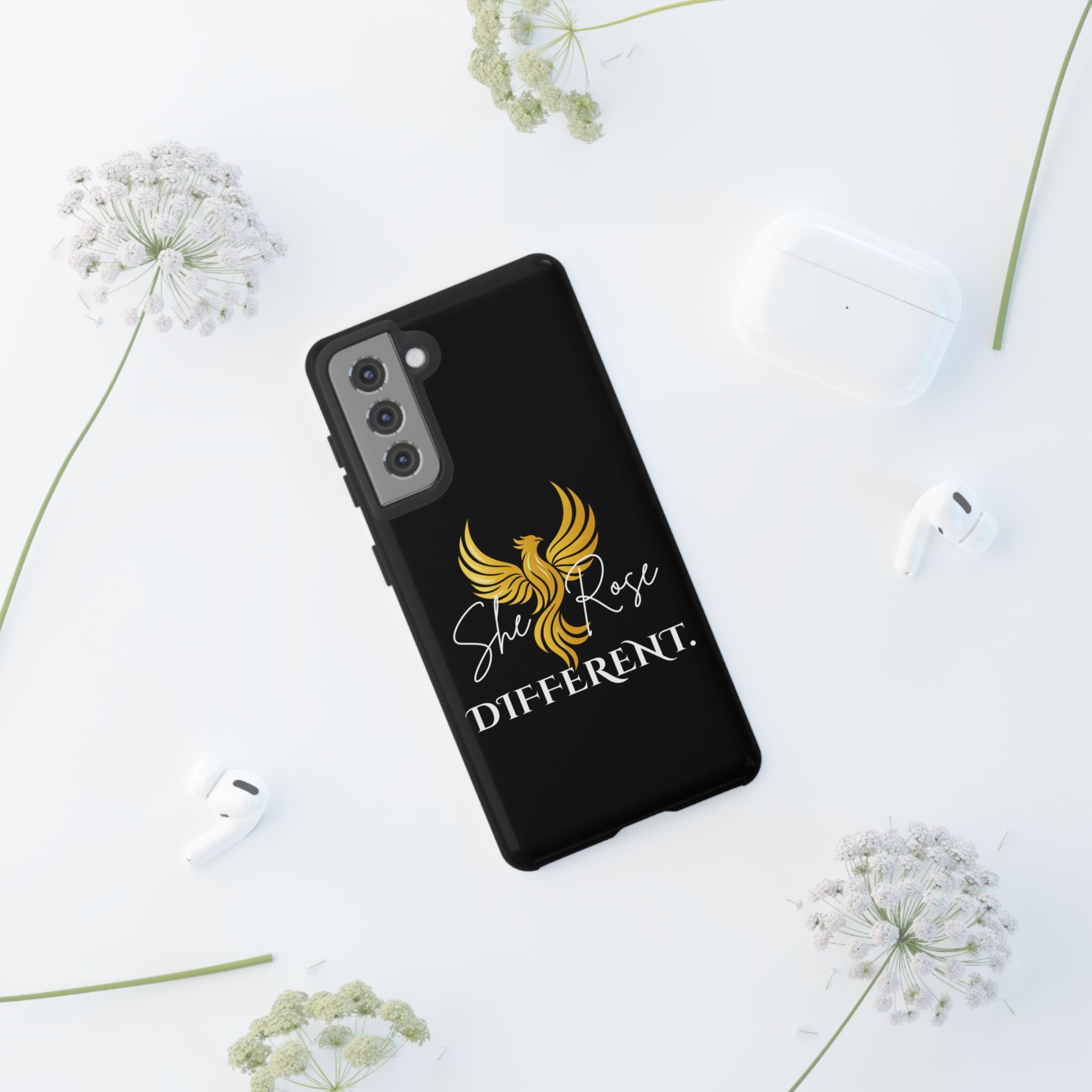 She Rose Different™ Phone Case — Black