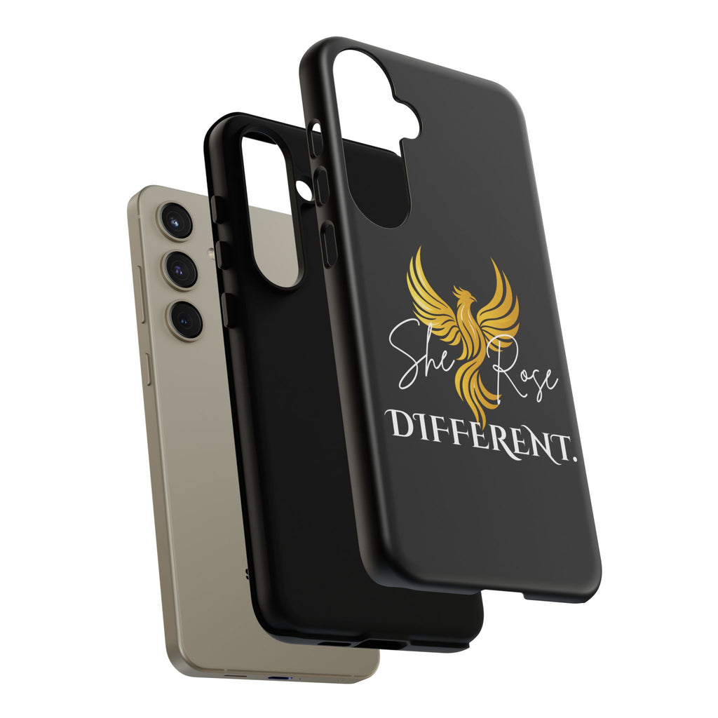 She Rose Different™ Phone Case — Black