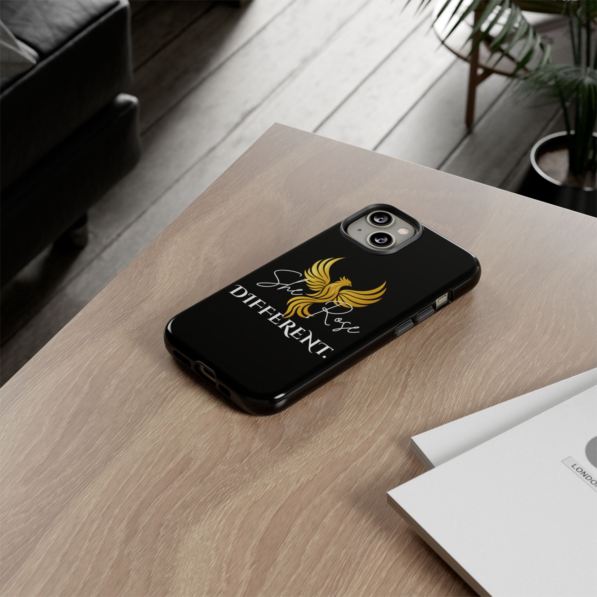 She Rose Different™ Phone Case — Black