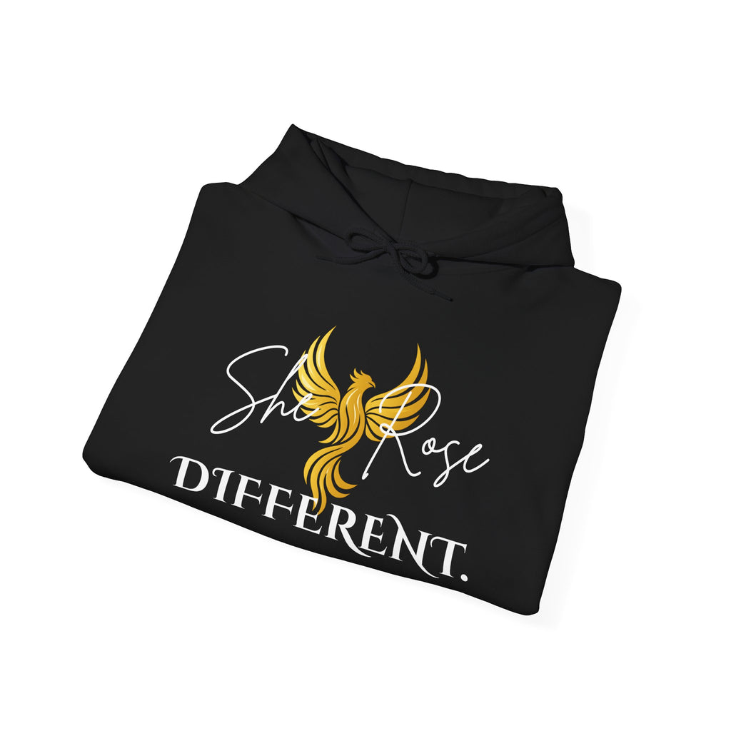 She Rose Different™ Hoodie — Women's Inspirational Sweatshirt