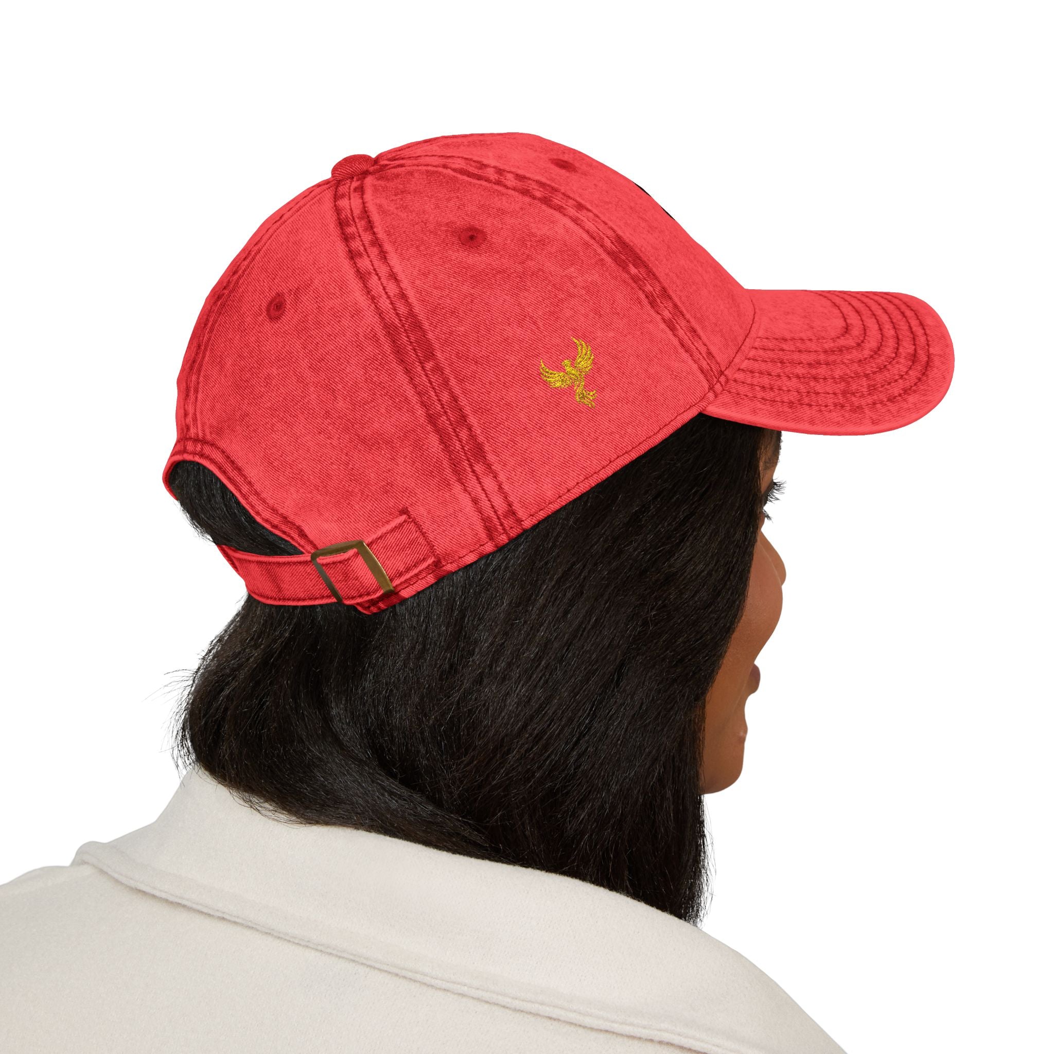 Distressed "Still Rising" Embroidered Baseball Cap — Red, Charcoal or Maroon
