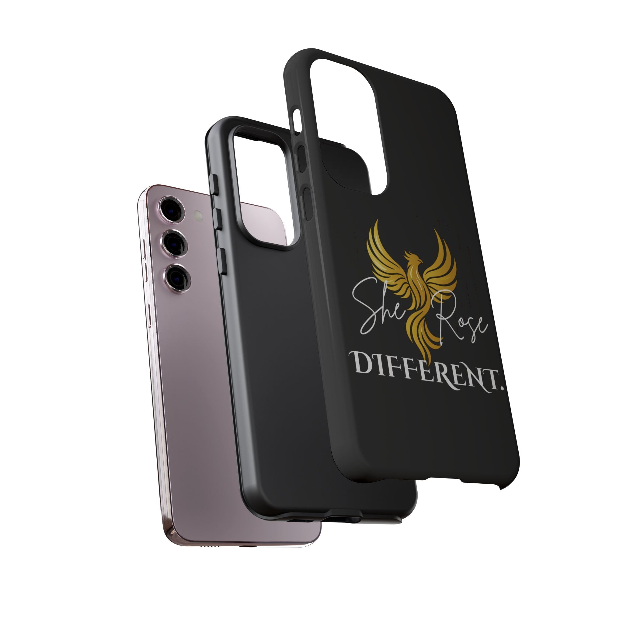 She Rose Different™ Phone Case — Black