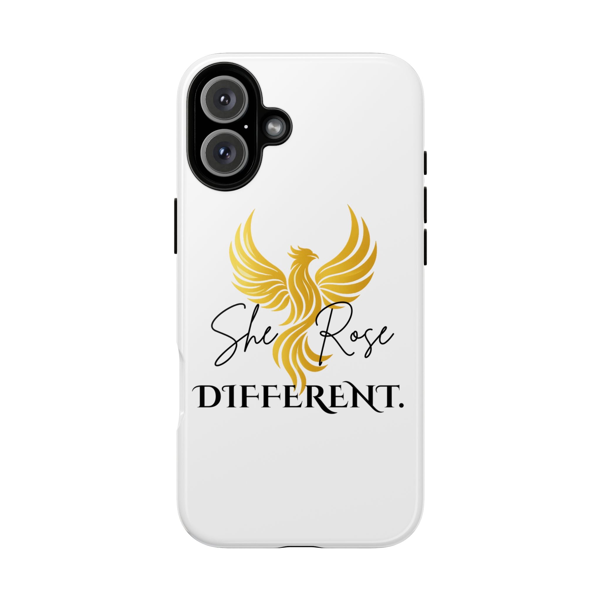 She Rose Different™ Phone Case —  Inspirational Gold Phoenix Design