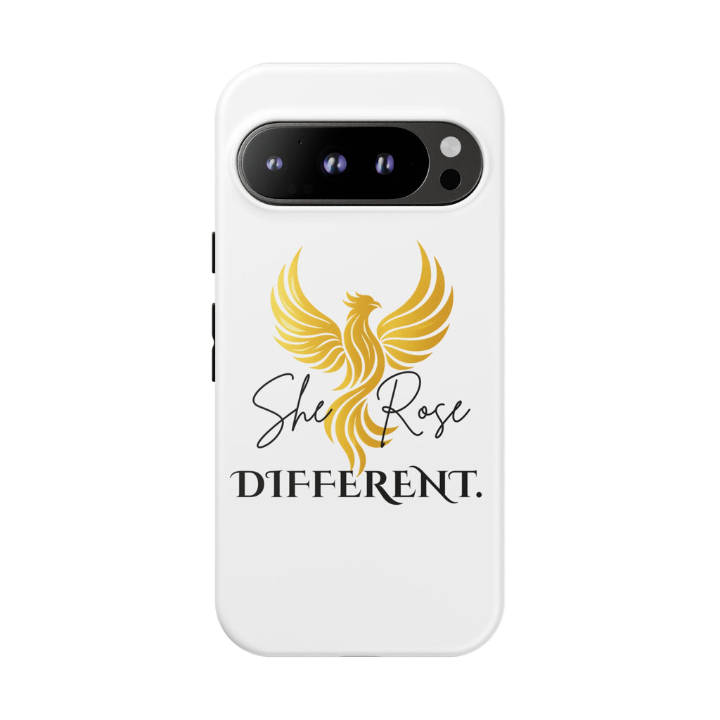 She Rose Different™ Phone Case —  Inspirational Gold Phoenix Design