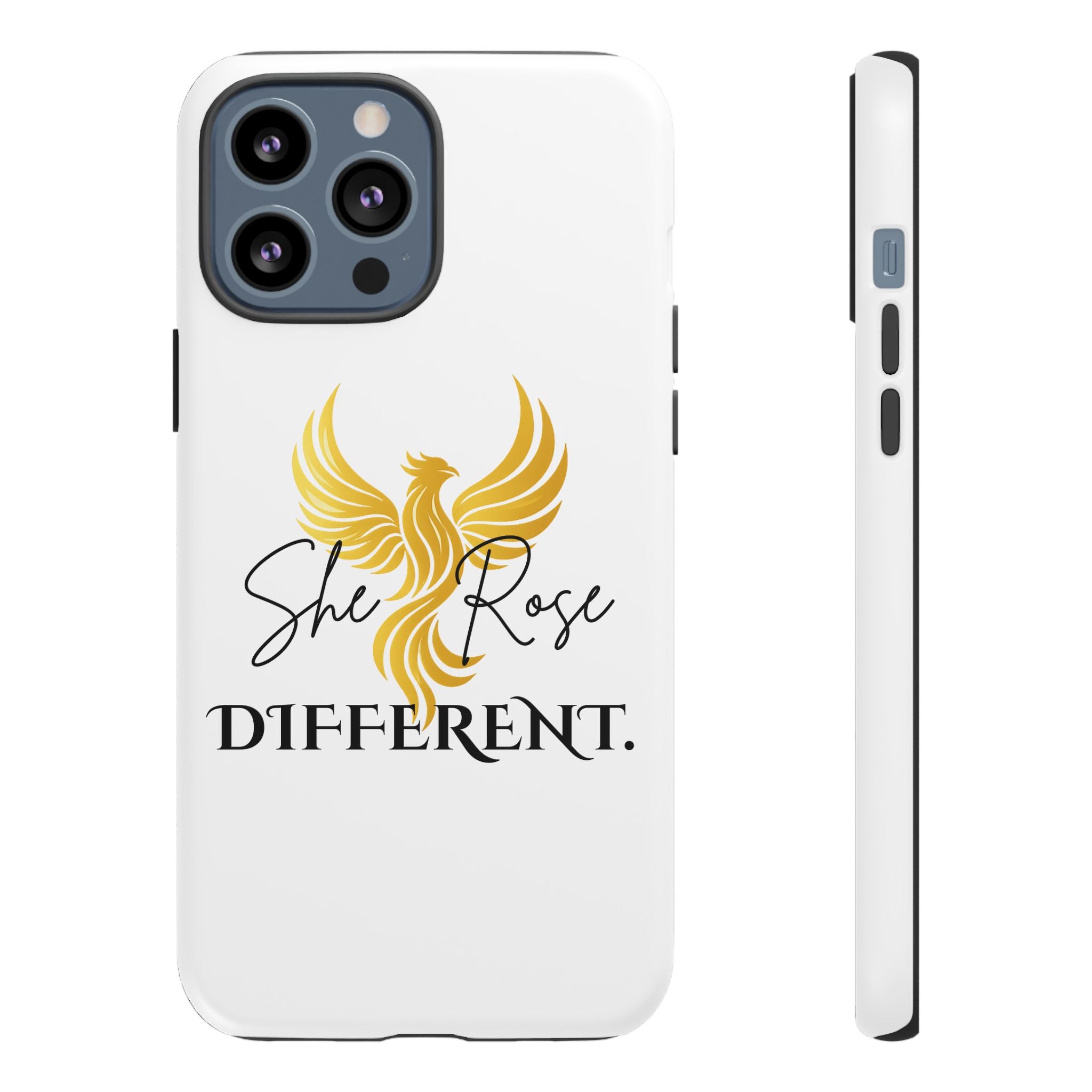 She Rose Different™ Phone Case —  Inspirational Gold Phoenix Design