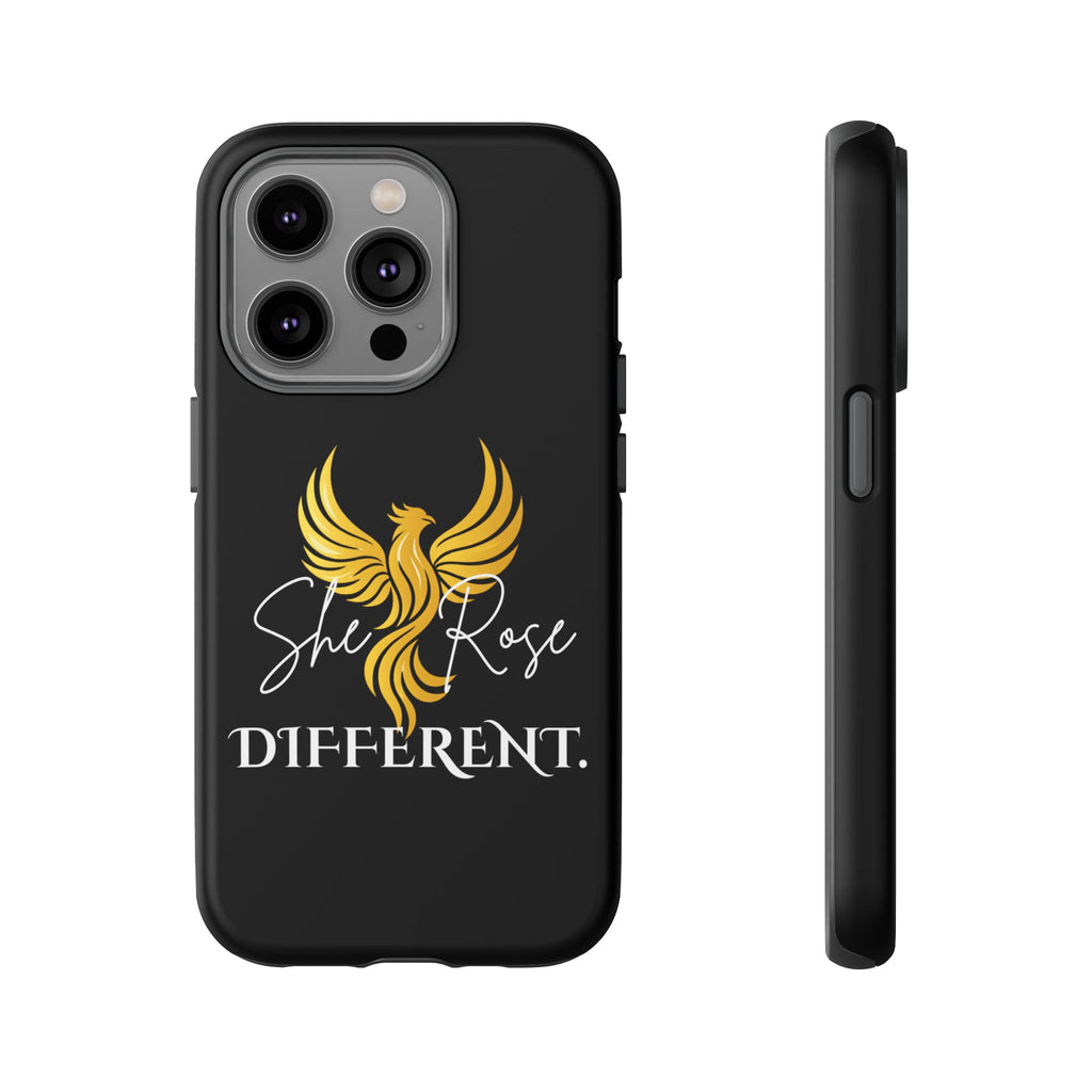 She Rose Different™ Phone Case — Black