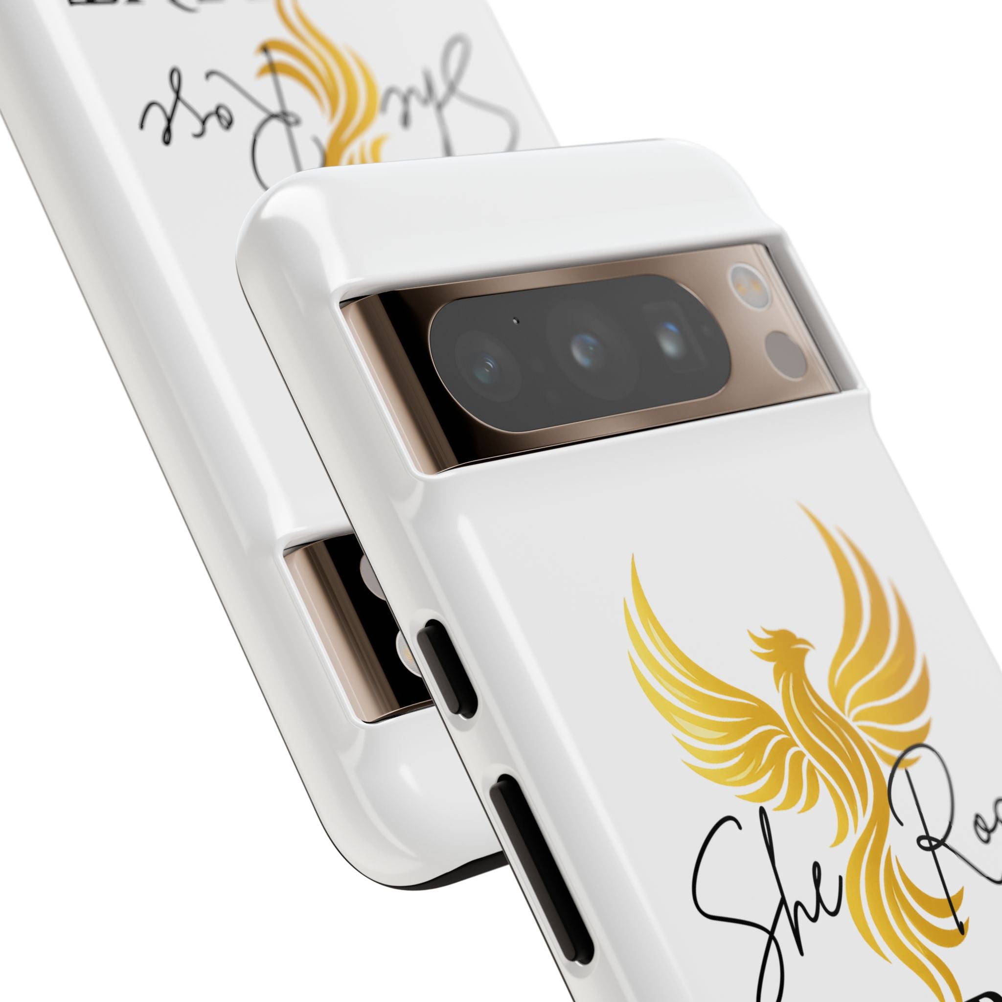 She Rose Different™ Phone Case —  Inspirational Gold Phoenix Design