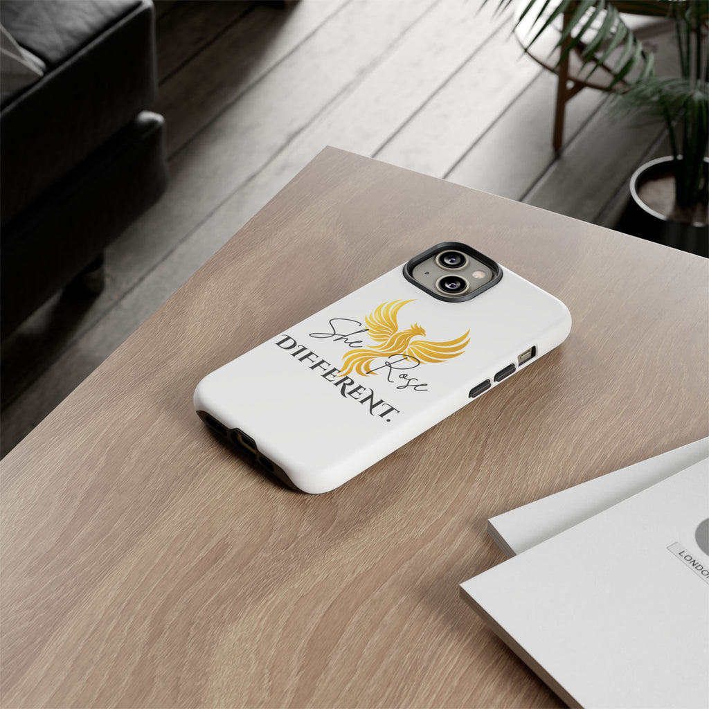 She Rose Different™ Phone Case —  Inspirational Gold Phoenix Design
