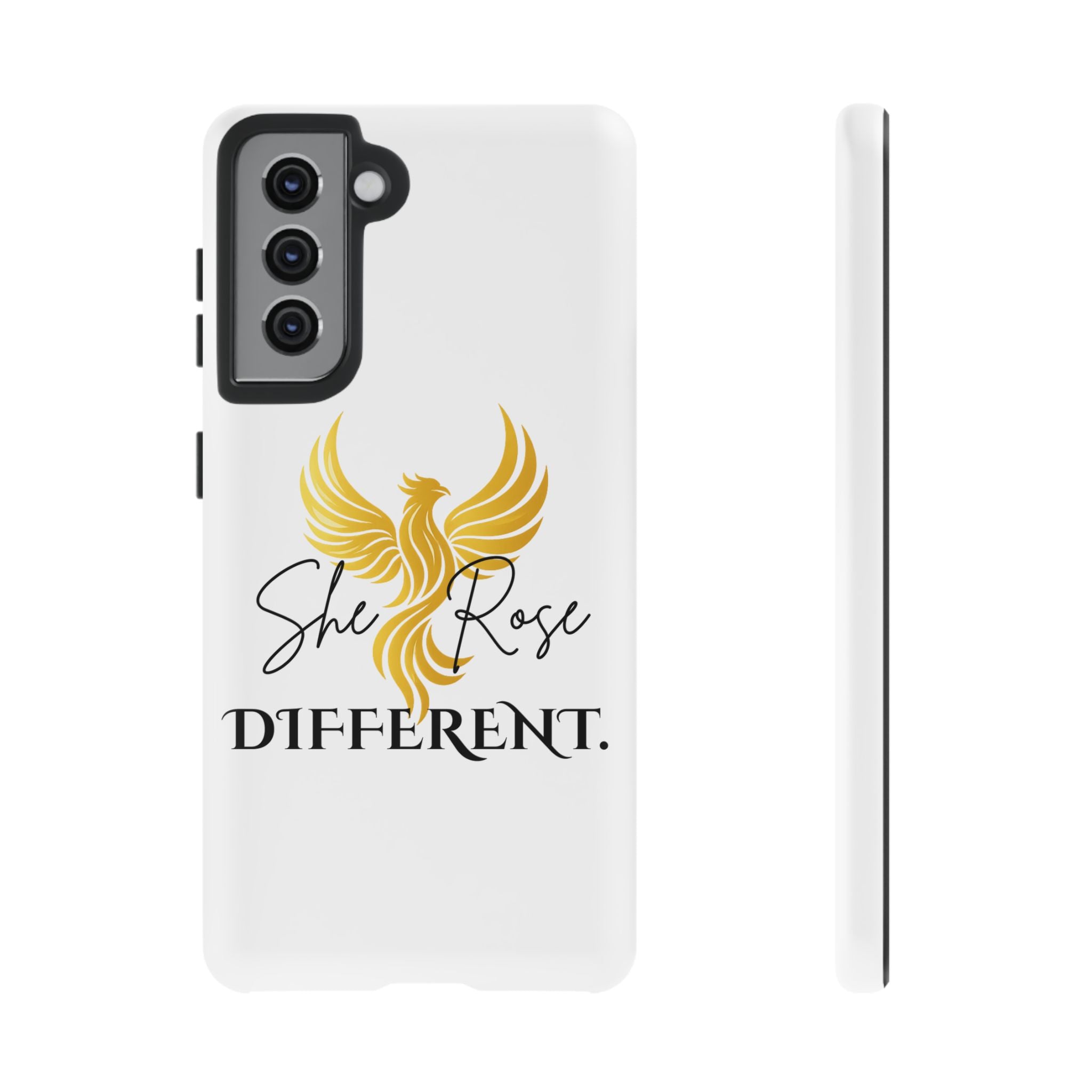 She Rose Different™ Phone Case —  Inspirational Gold Phoenix Design