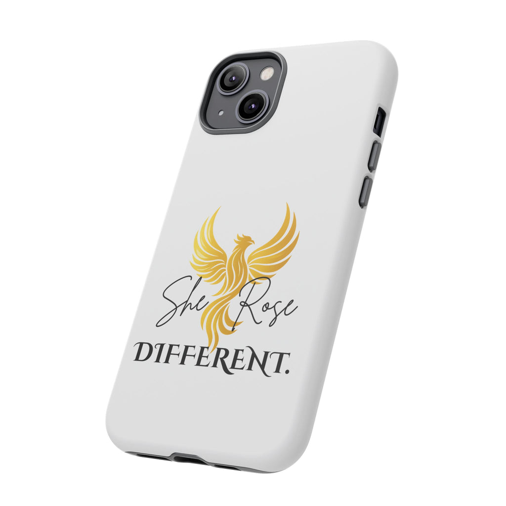 She Rose Different™ Phone Case —  Inspirational Gold Phoenix Design