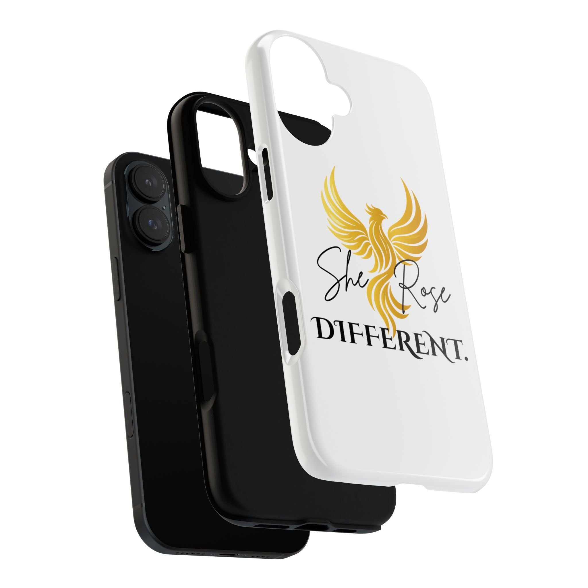 She Rose Different™ Phone Case —  Inspirational Gold Phoenix Design