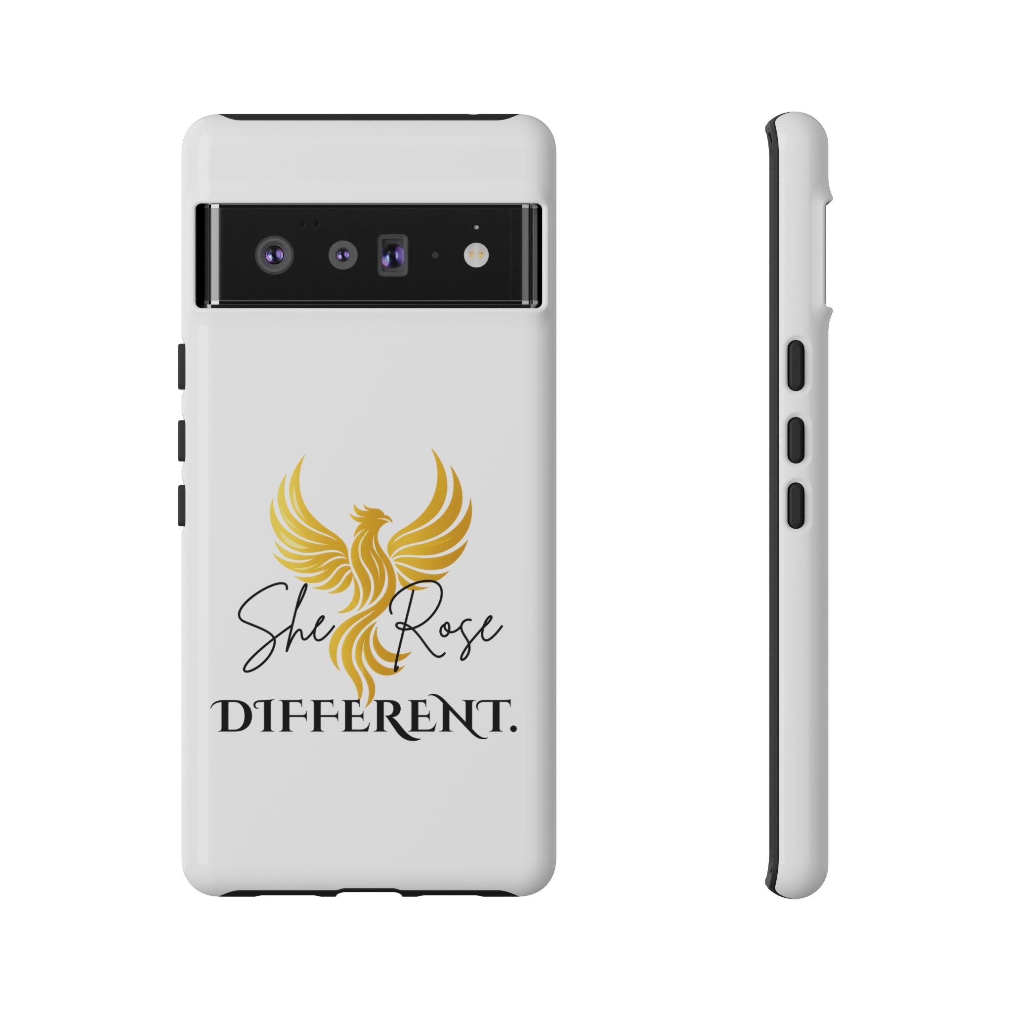 She Rose Different™ Phone Case —  Inspirational Gold Phoenix Design