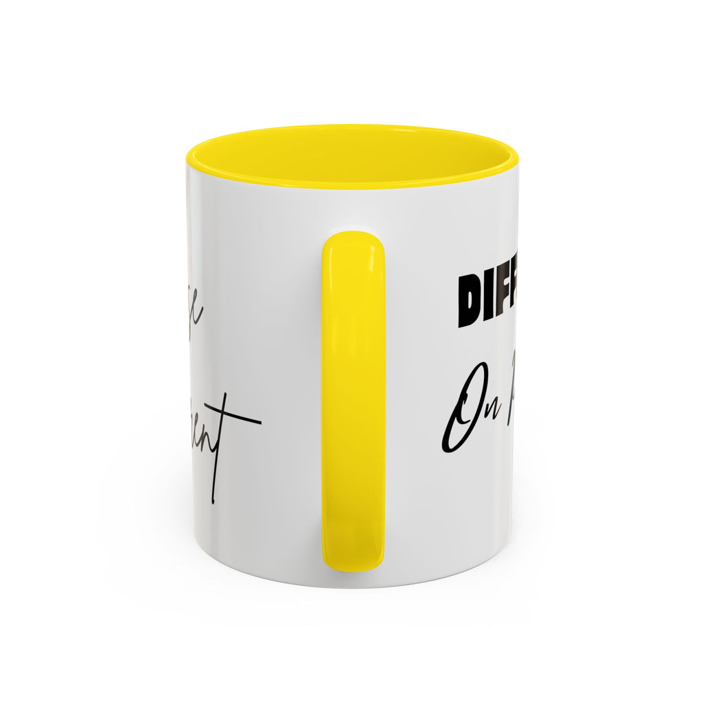 Rise Different™ Accent Coffee Mug — Inspirational Phoenix Coffee Cup (11 oz)