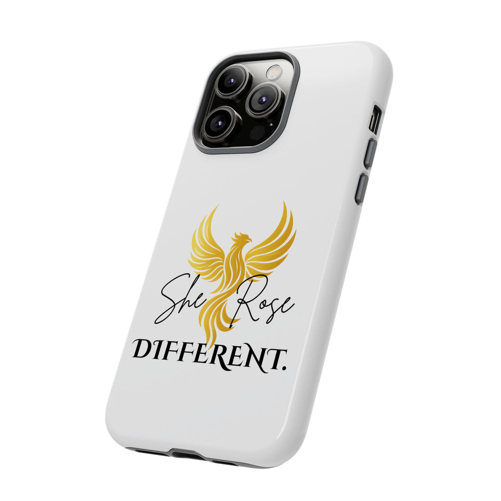 She Rose Different™ Phone Case —  Inspirational Gold Phoenix Design