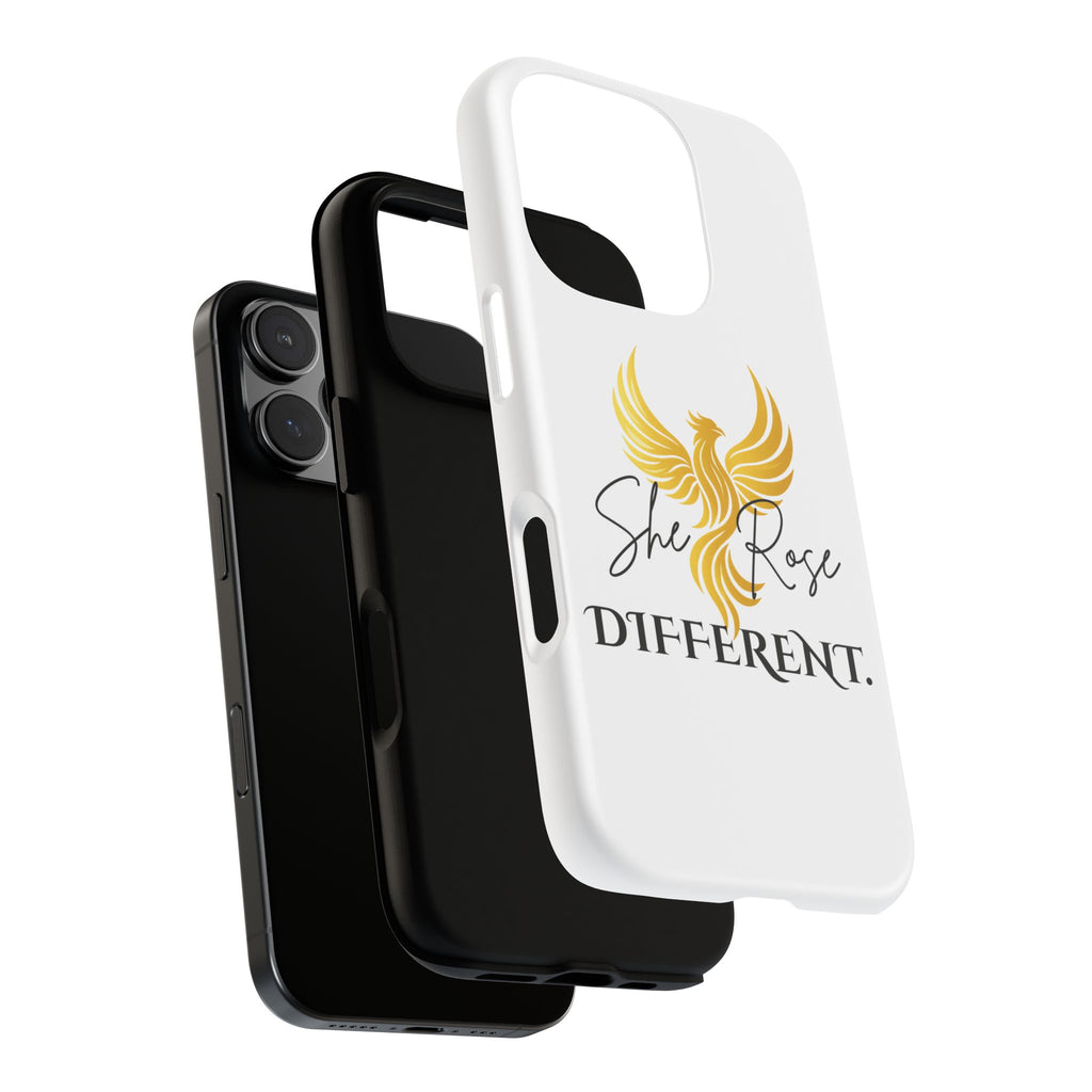 She Rose Different™ Phone Case —  Inspirational Gold Phoenix Design
