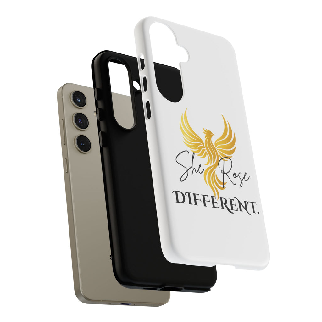 She Rose Different™ Phone Case —  Inspirational Gold Phoenix Design