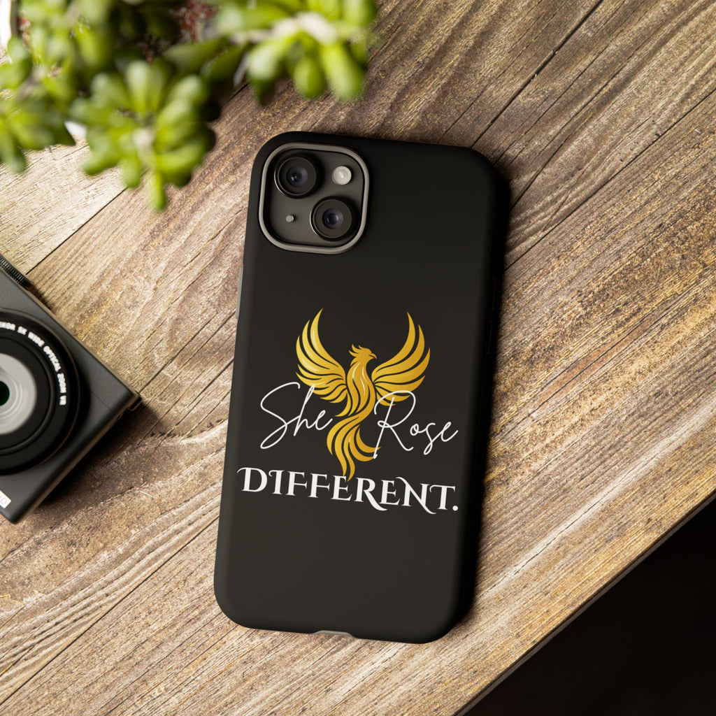 She Rose Different™ Phone Case — Black