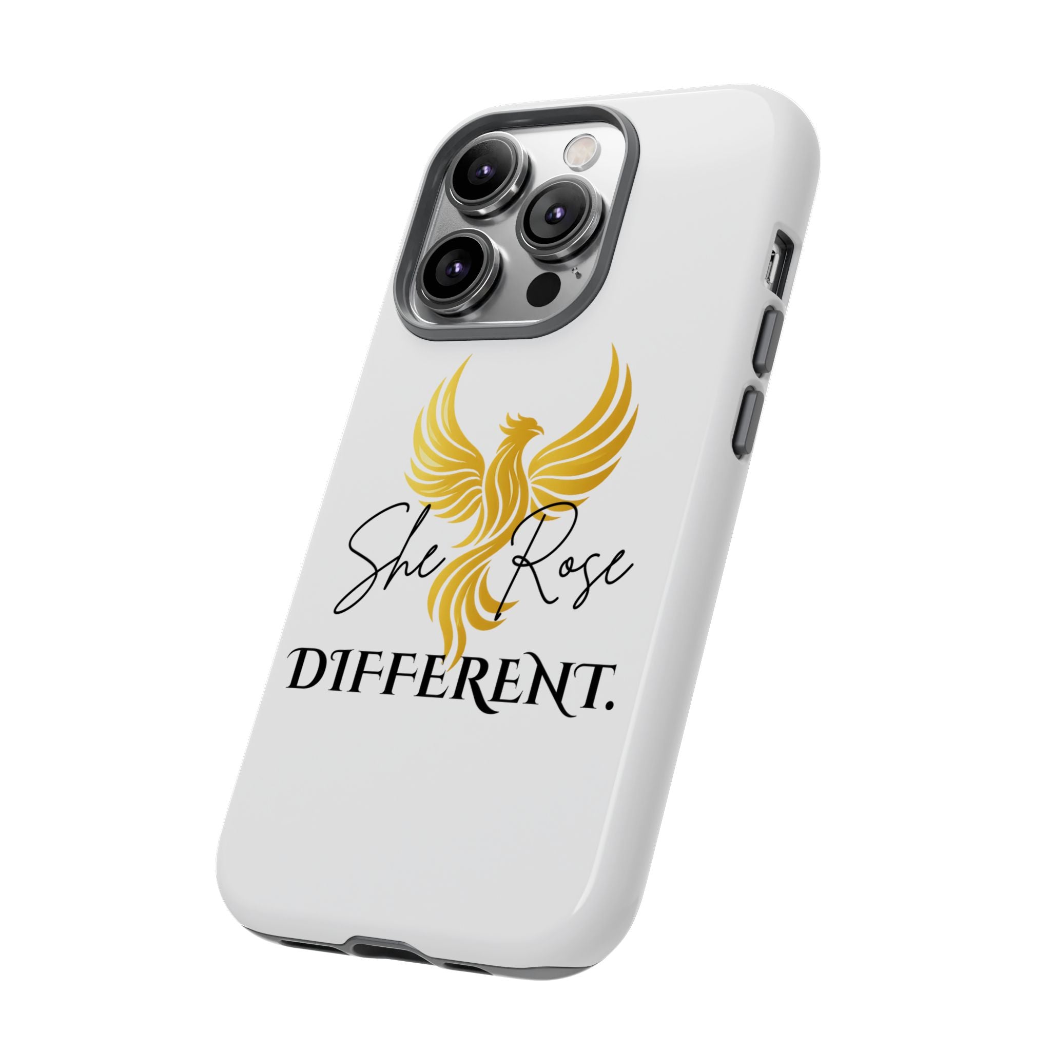 She Rose Different™ Phone Case —  Inspirational Gold Phoenix Design