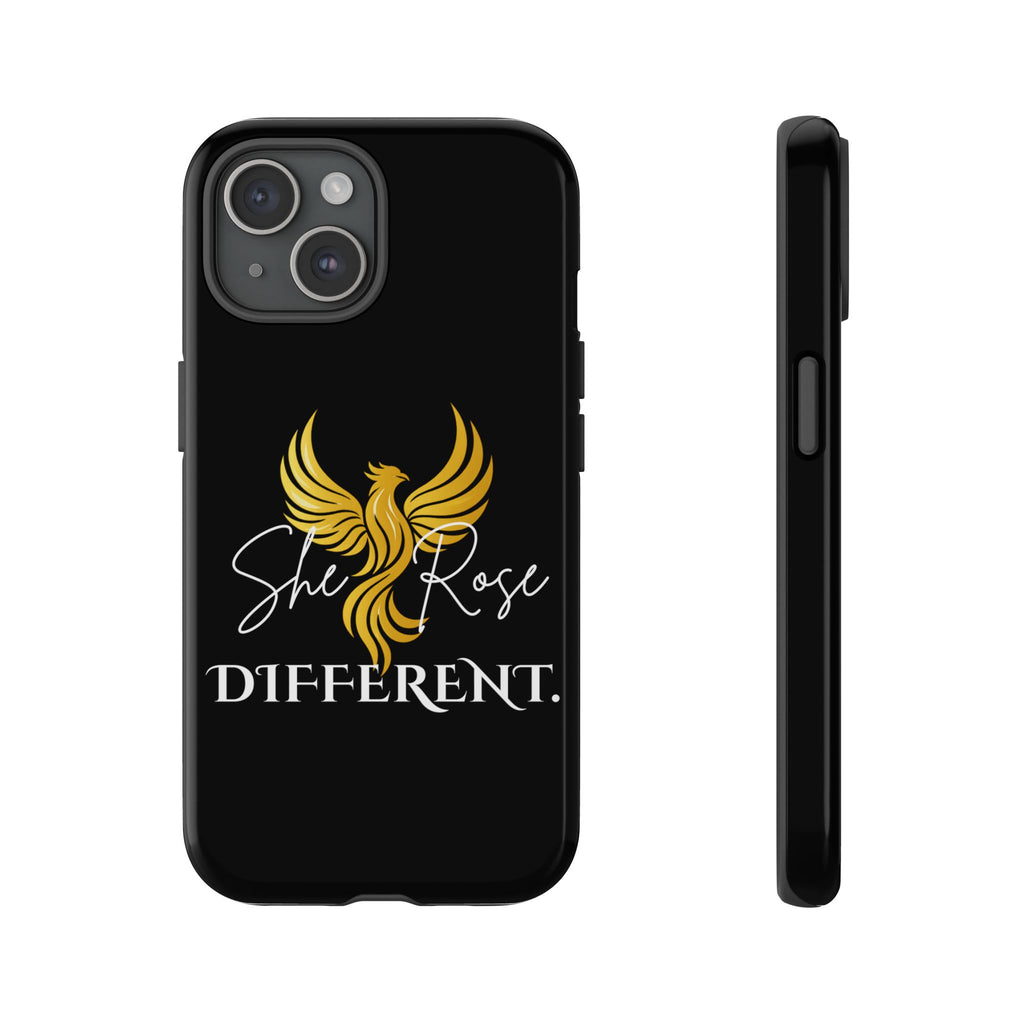 She Rose Different™ Phone Case — Black