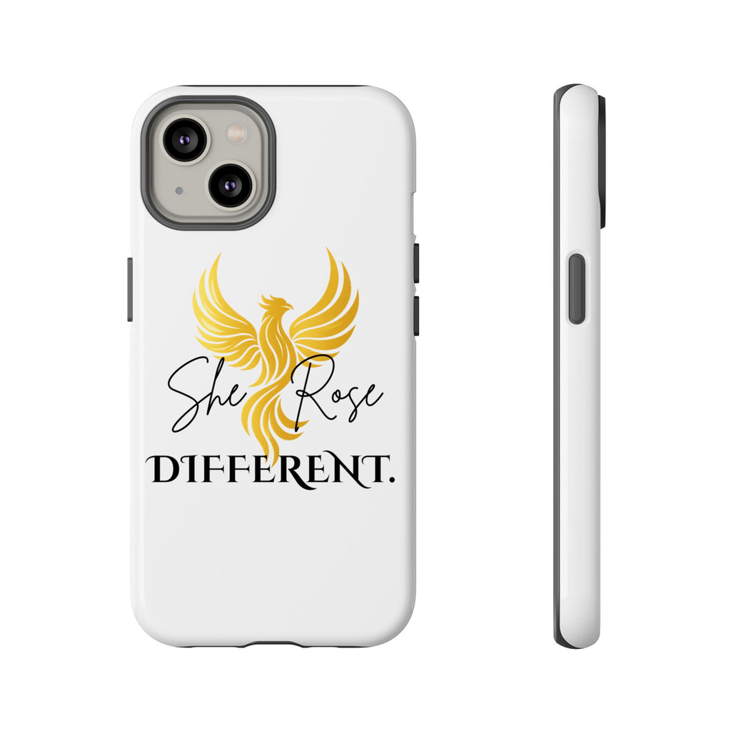 She Rose Different™ Phone Case —  Inspirational Gold Phoenix Design