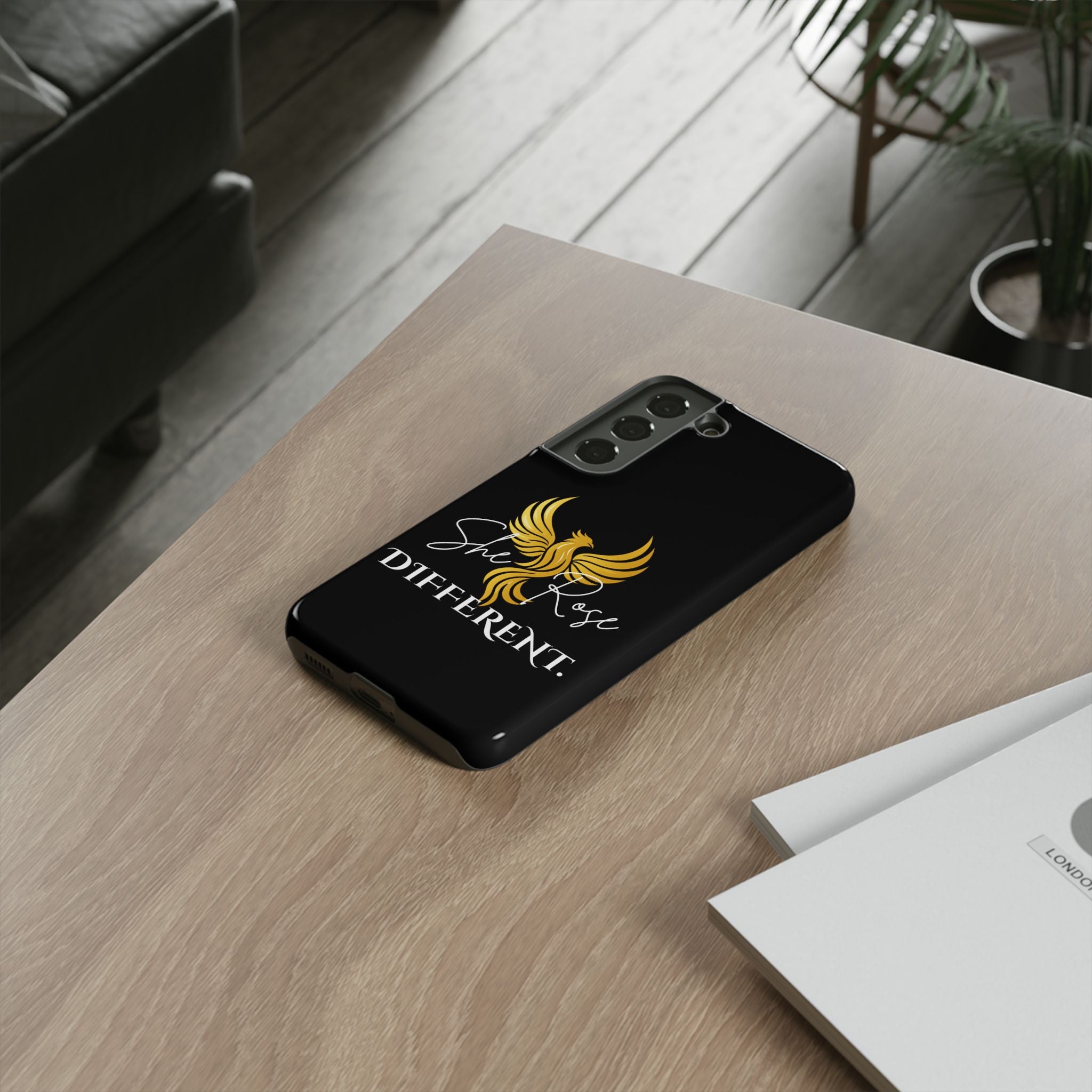 She Rose Different™ Phone Case — Black