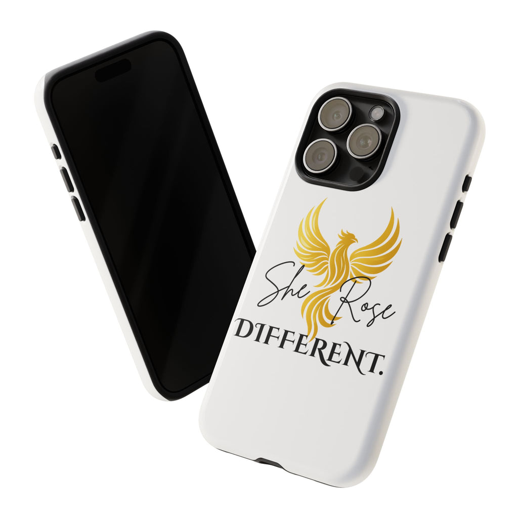 She Rose Different™ Phone Case —  Inspirational Gold Phoenix Design