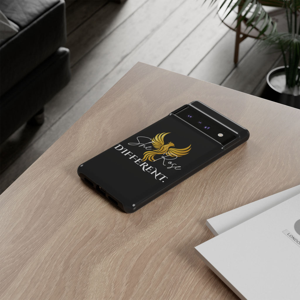 She Rose Different™ Phone Case — Black