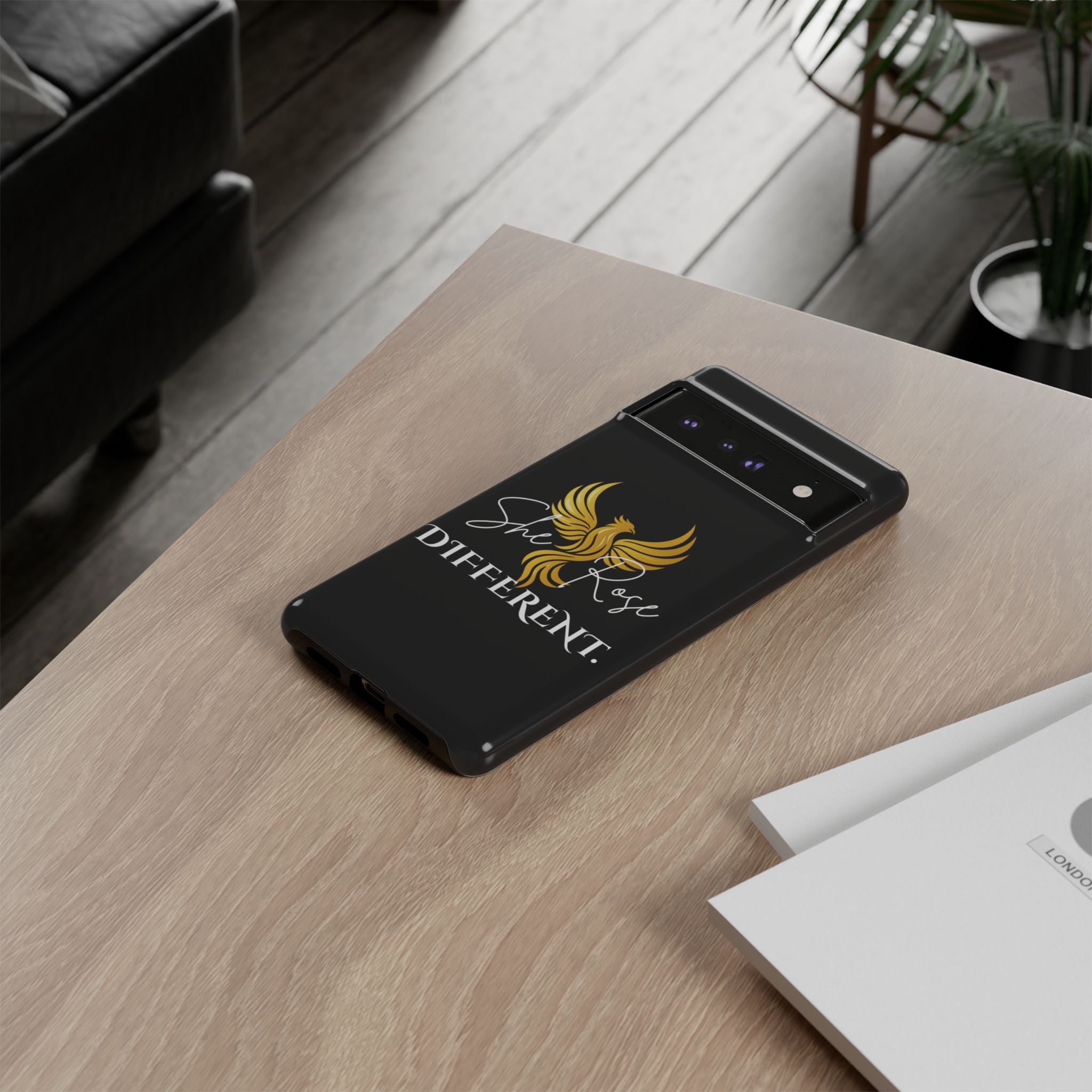 She Rose Different™ Phone Case — Black