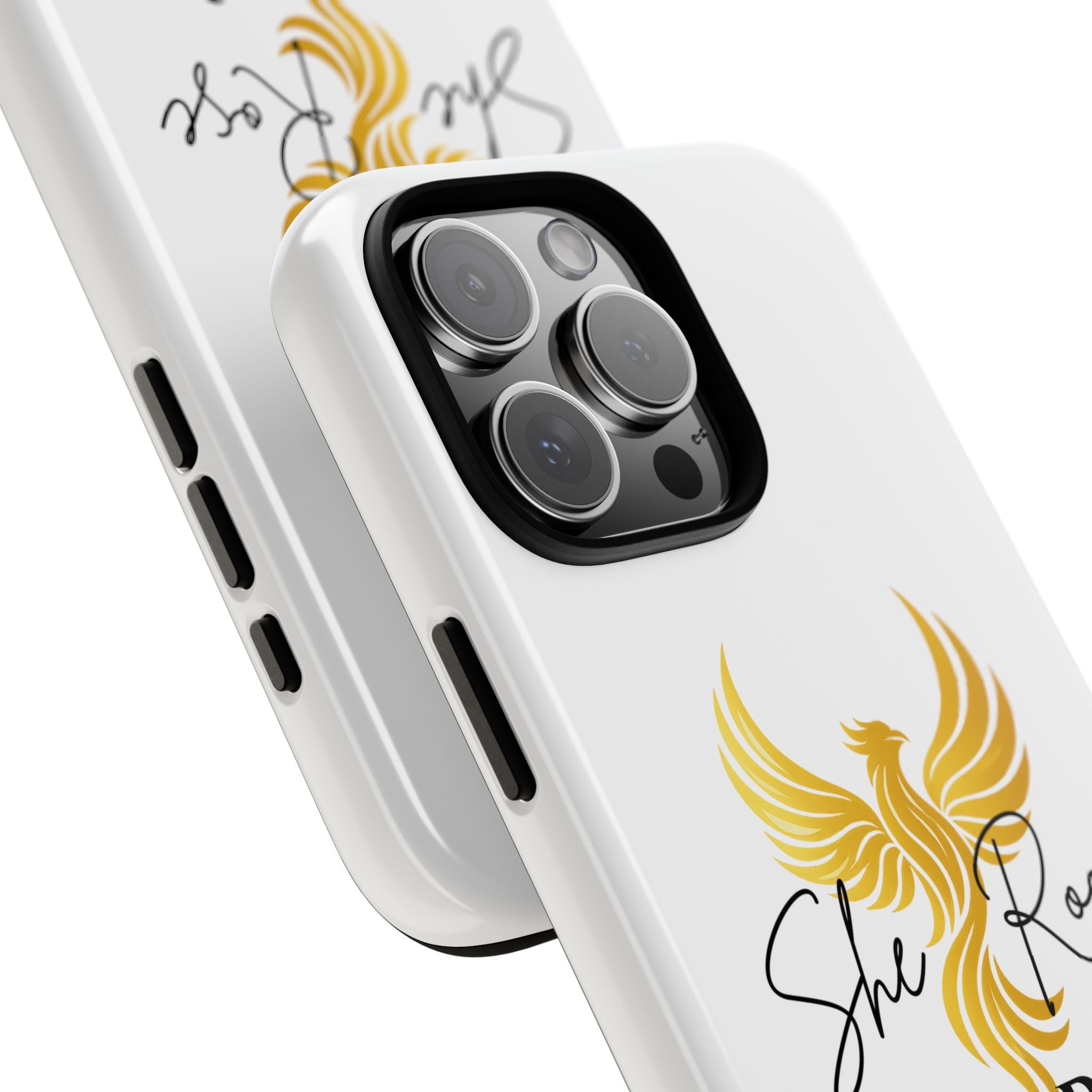 She Rose Different™ Phone Case —  Inspirational Gold Phoenix Design