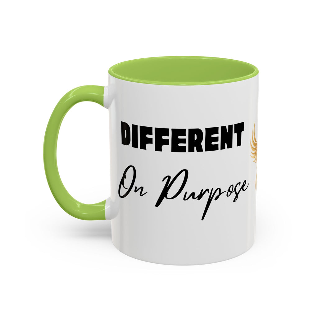 Rise Different™ Accent Coffee Mug — Inspirational Phoenix Coffee Cup (11 oz)