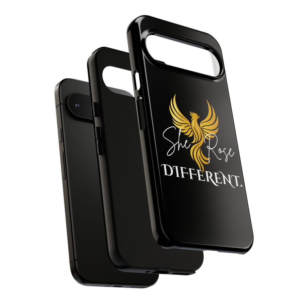She Rose Different™ Phone Case — Black