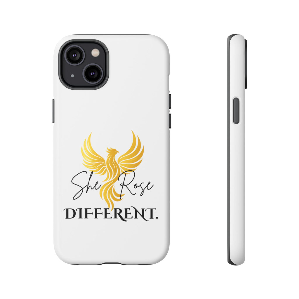 She Rose Different™ Phone Case —  Inspirational Gold Phoenix Design