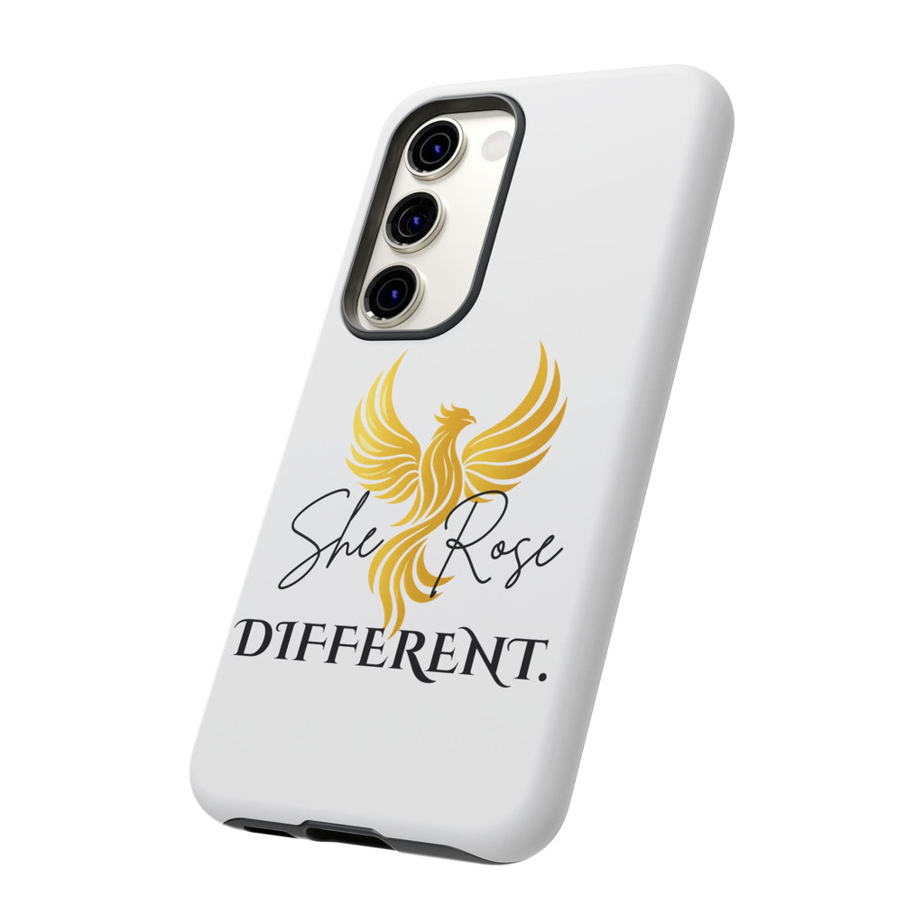 She Rose Different™ Phone Case —  Inspirational Gold Phoenix Design