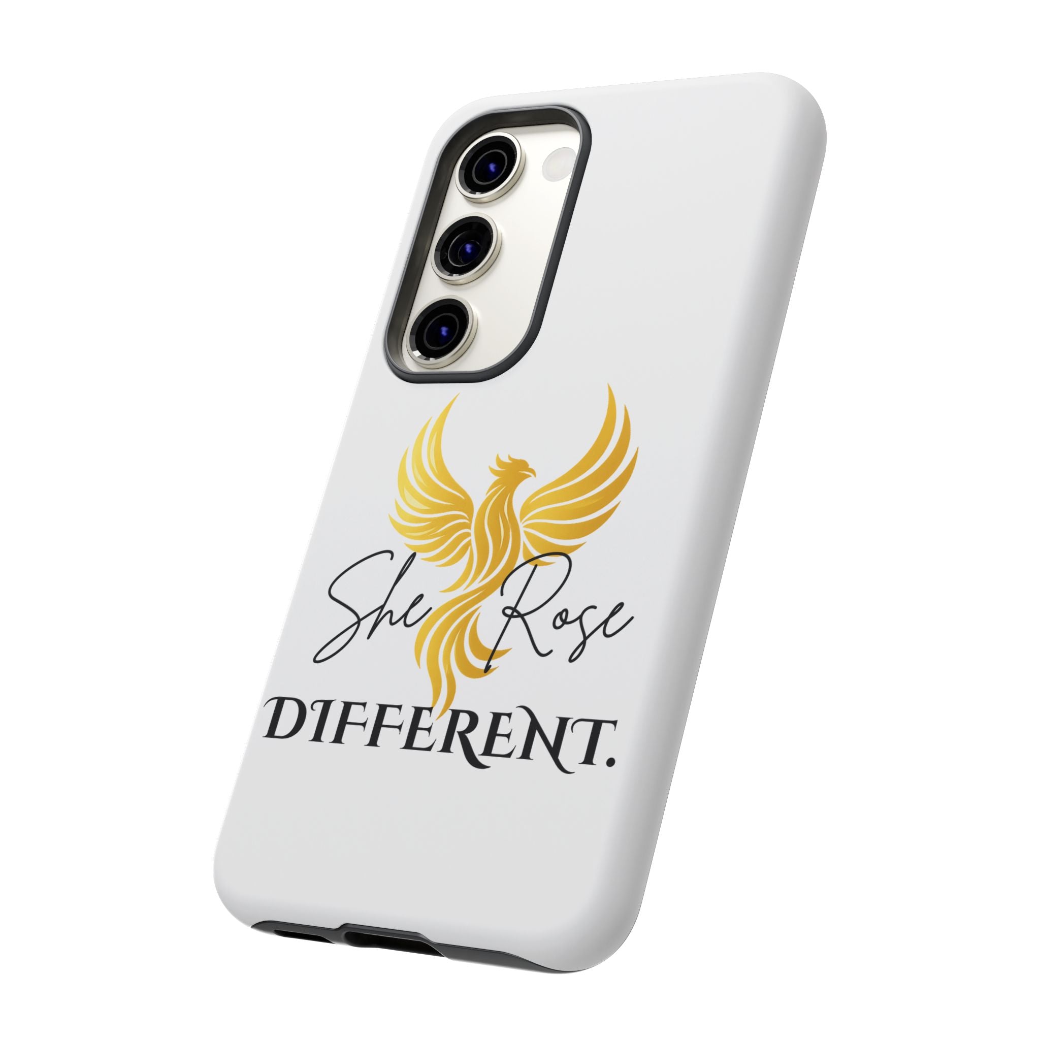 She Rose Different™ Phone Case —  Inspirational Gold Phoenix Design