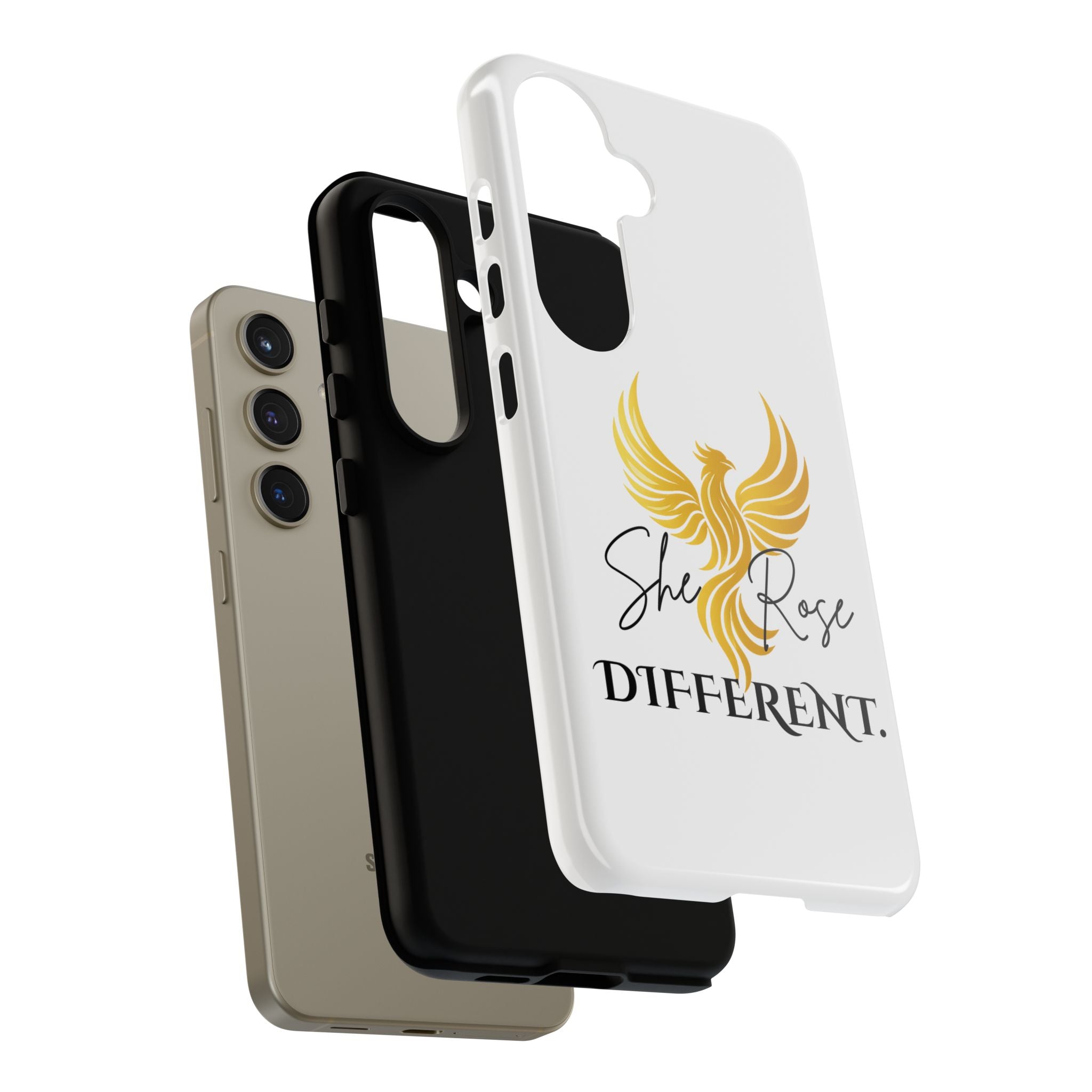 She Rose Different™ Phone Case —  Inspirational Gold Phoenix Design