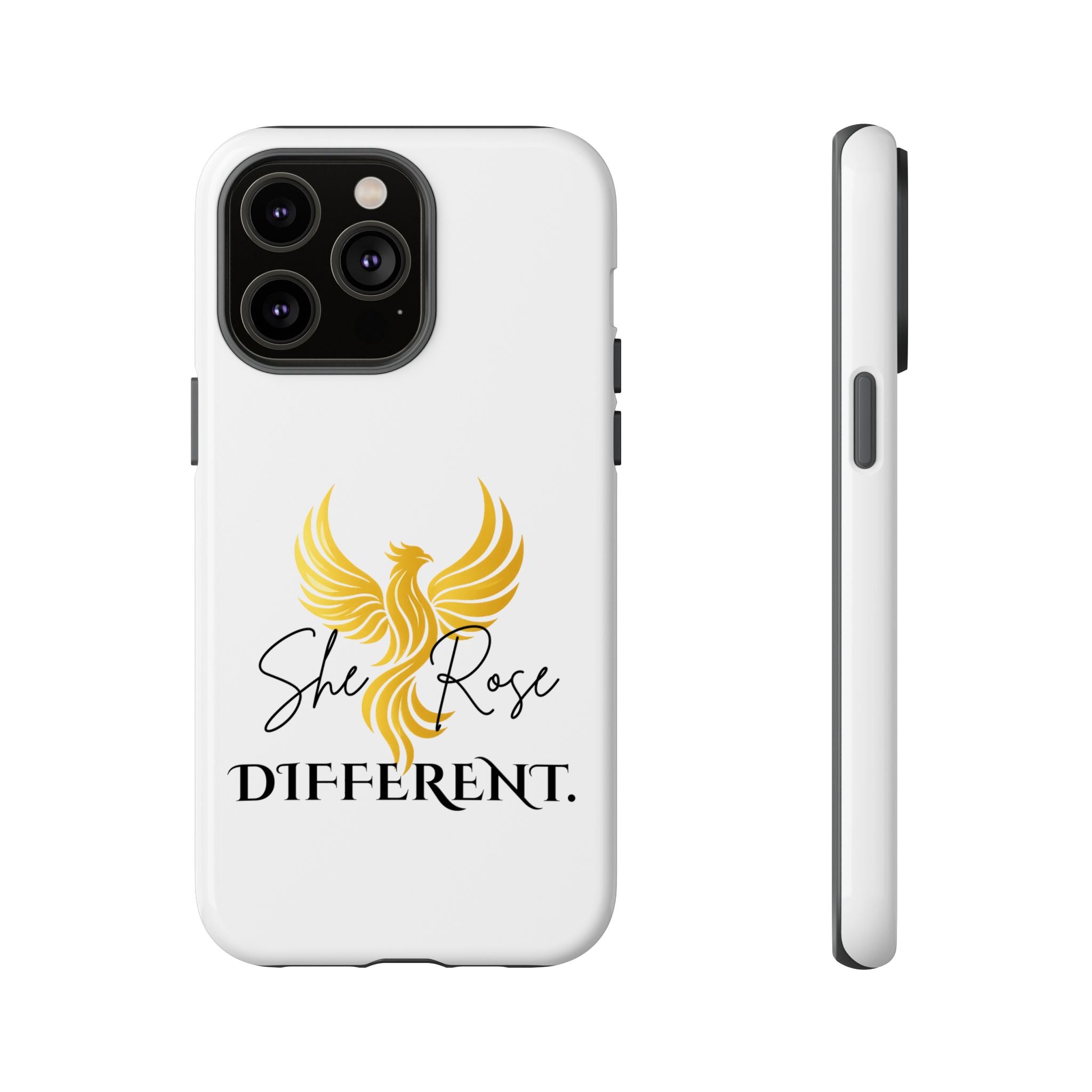 She Rose Different™ Phone Case —  Inspirational Gold Phoenix Design