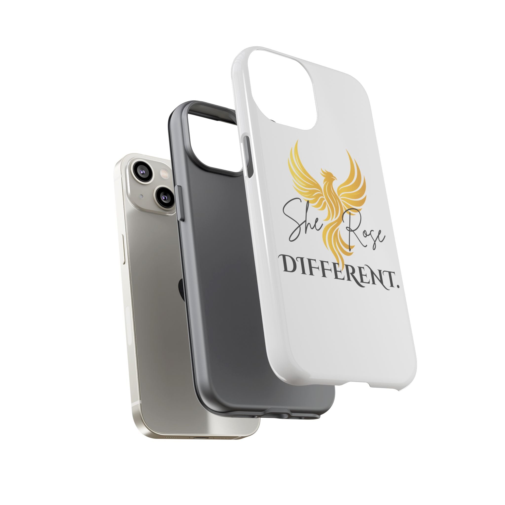 She Rose Different™ Phone Case —  Inspirational Gold Phoenix Design