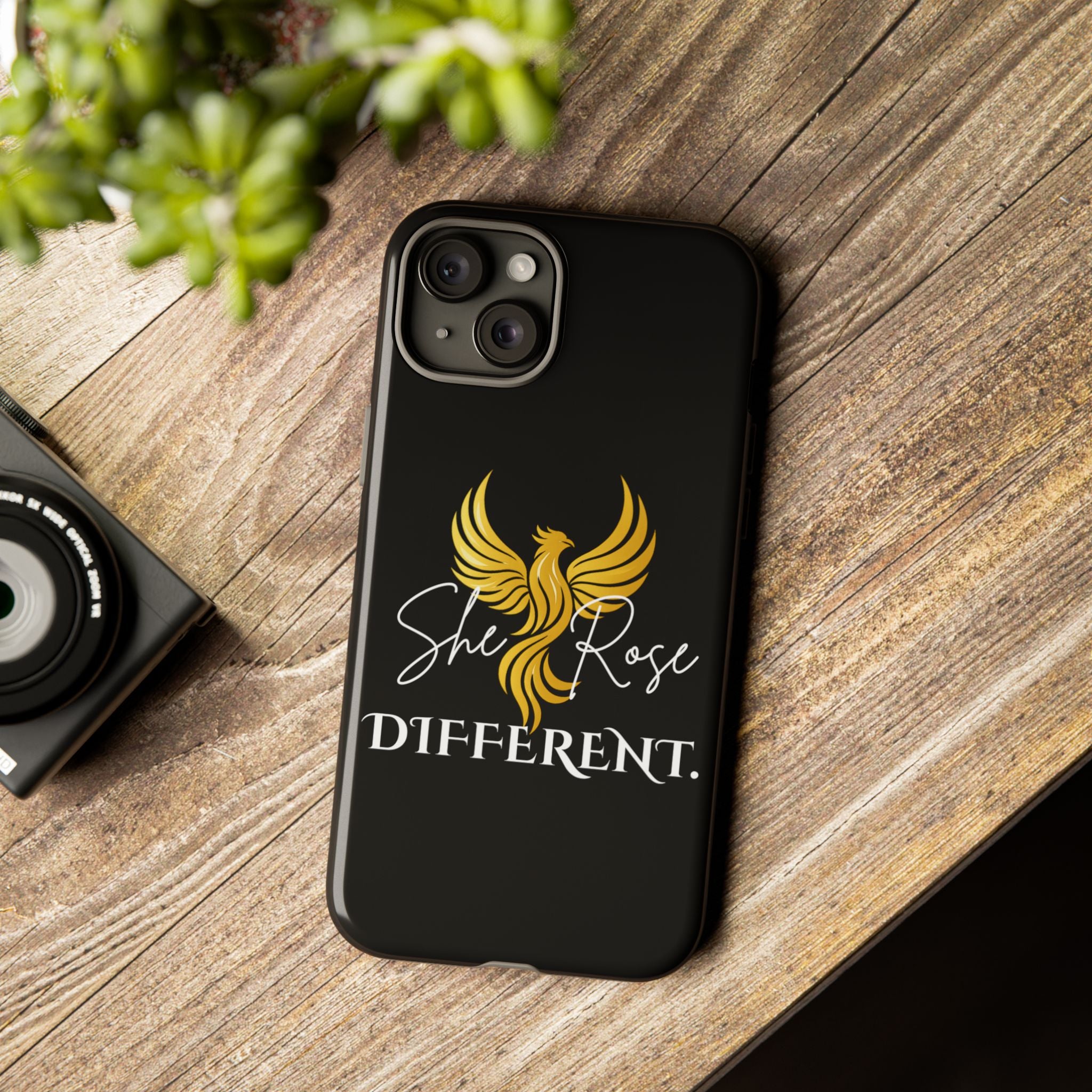 She Rose Different™ Phone Case — Black