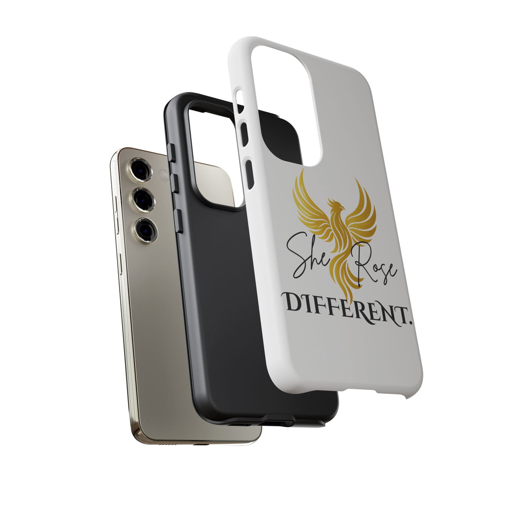 She Rose Different™ Phone Case —  Inspirational Gold Phoenix Design
