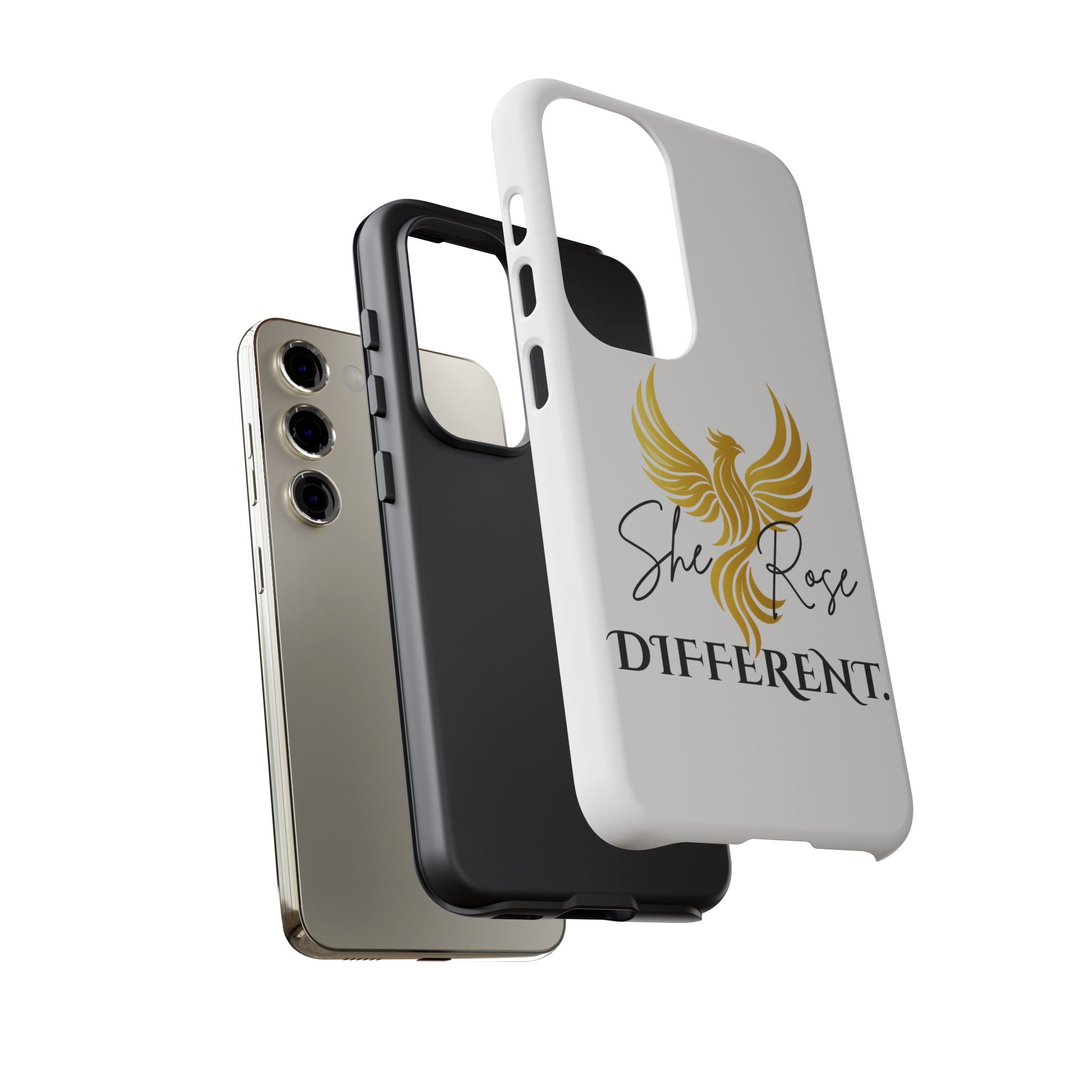 She Rose Different™ Phone Case —  Inspirational Gold Phoenix Design