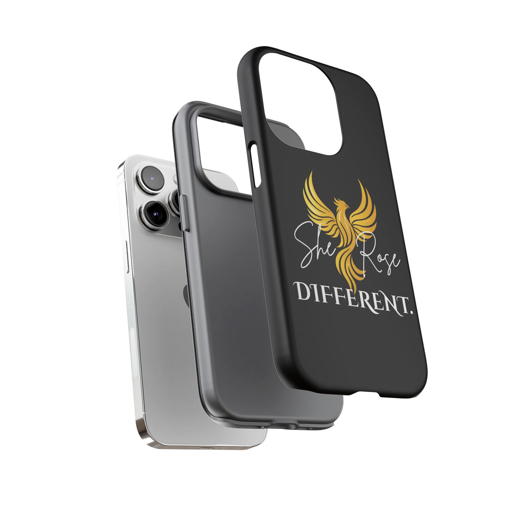She Rose Different™ Phone Case — Black